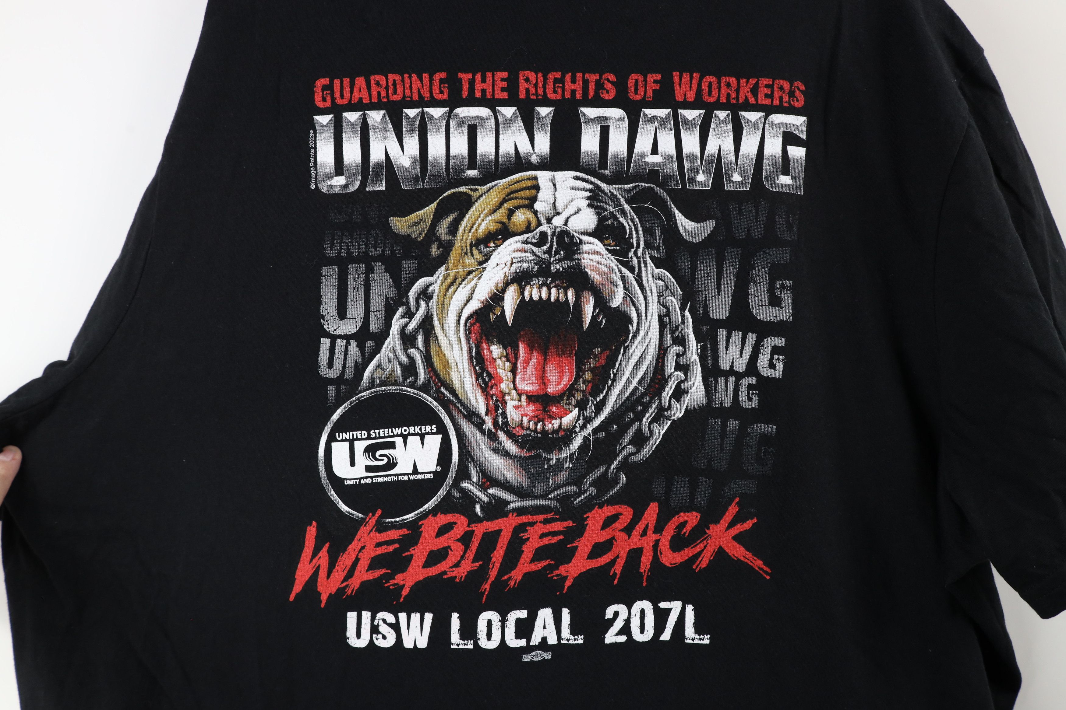 Vintage Streetwear USW Local 207L Union Dawg We Bite Back T-Shirt US Size US XXL / EU 58 / 5 - 6 Thumbnail