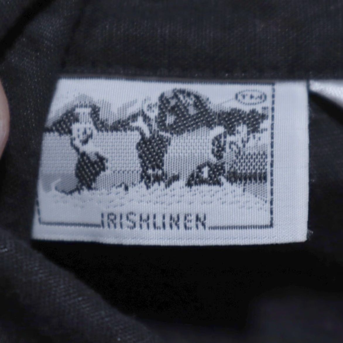 Asket VTG Robert Malcolm Easter Basket Irish Linen Top Black Women's XL Shirt 3/4 Sleeve Vintage Ladies Size XL / US 12-14 / IT 48-50 - 6 Thumbnail