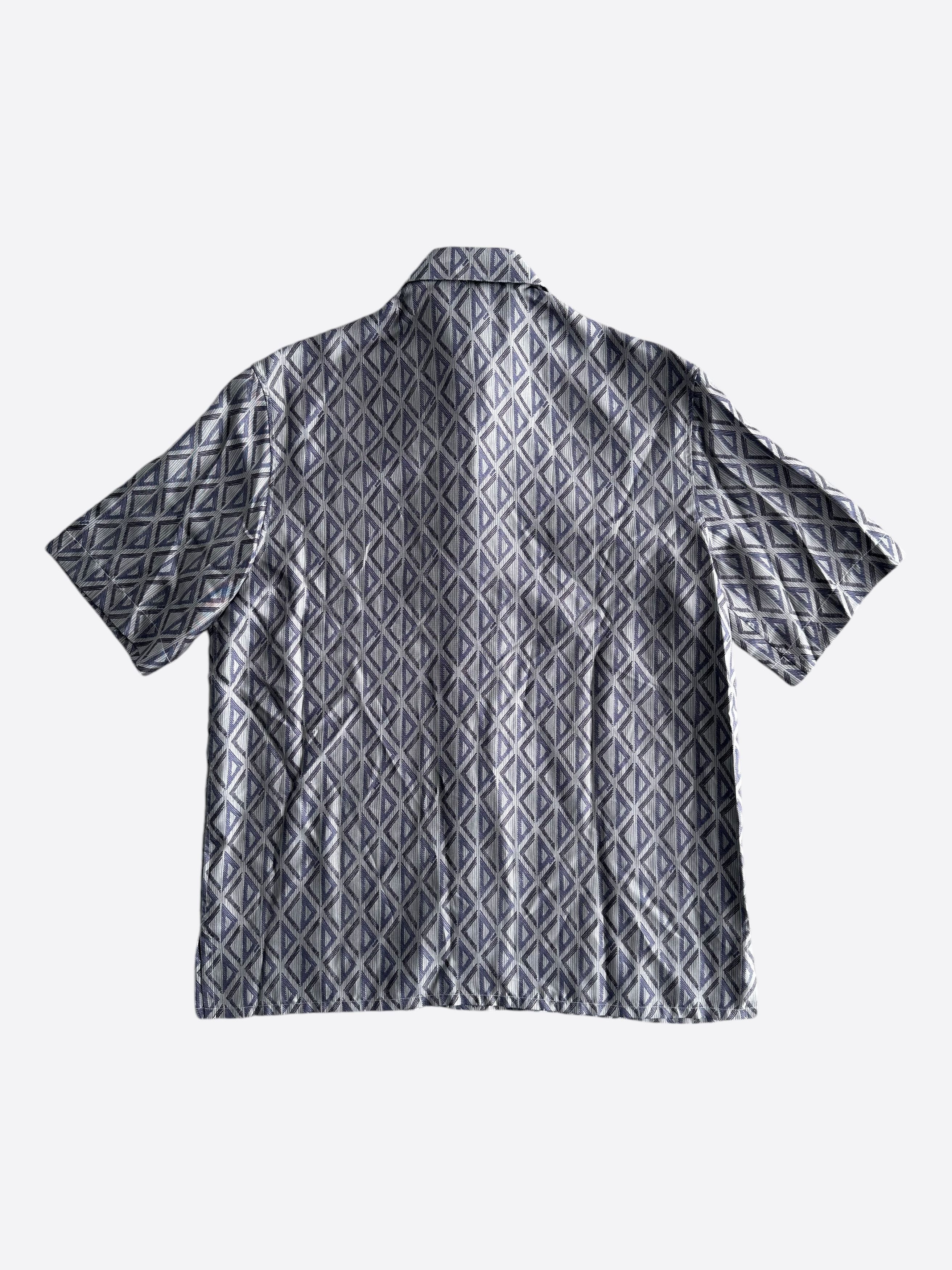 Dior Dior Navy CD Diamond Silk Button Up Shirt Size US M / EU 48-50 / 2 - 2 Thumbnail