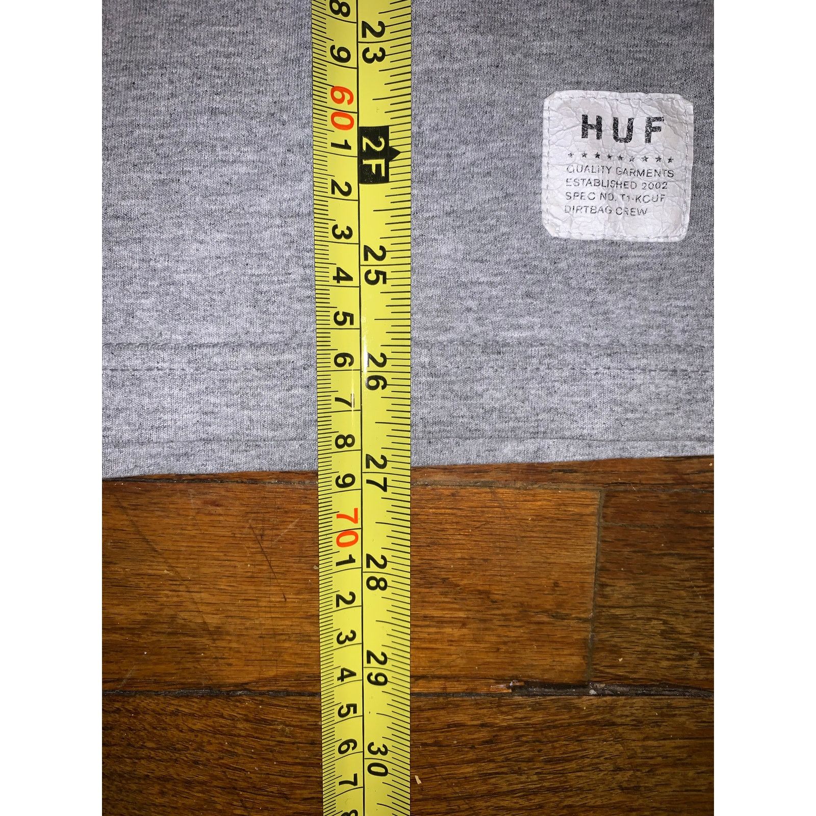 Huf HUF Logo T Shirt Medium Grey Navy Skate Made USA Streetwear Size US M / EU 48-50 / 2 - 5 Thumbnail