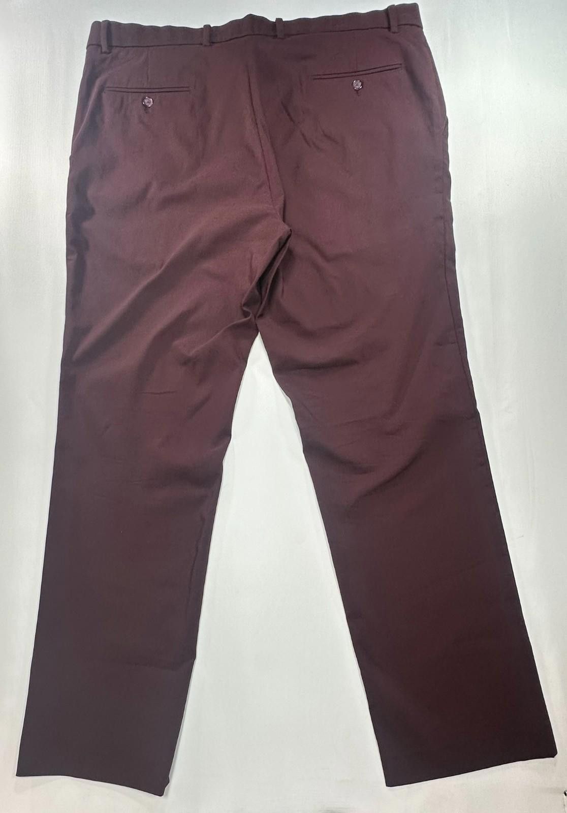 Tommy Hilfiger Tommy Hilfiger Flat Straight Leg Chinos Maroon Men's 42/30 Size US 42 / EU 58 - 2 Thumbnail