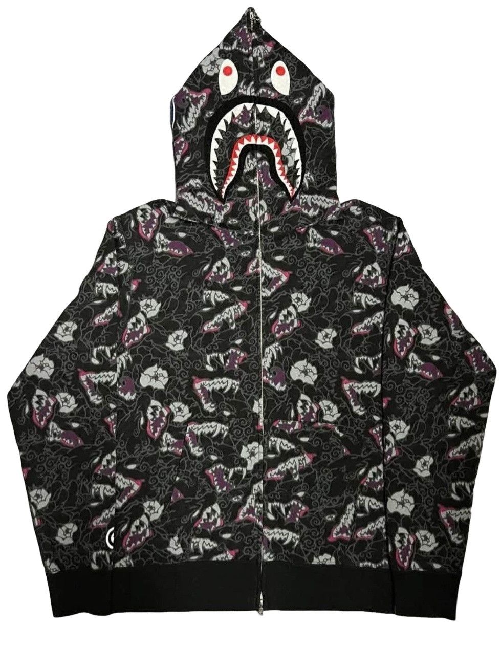 Bape BAPE X LIBERTY WALK KATO S15 SHARK FULL ZIP HOODIE | Grailed