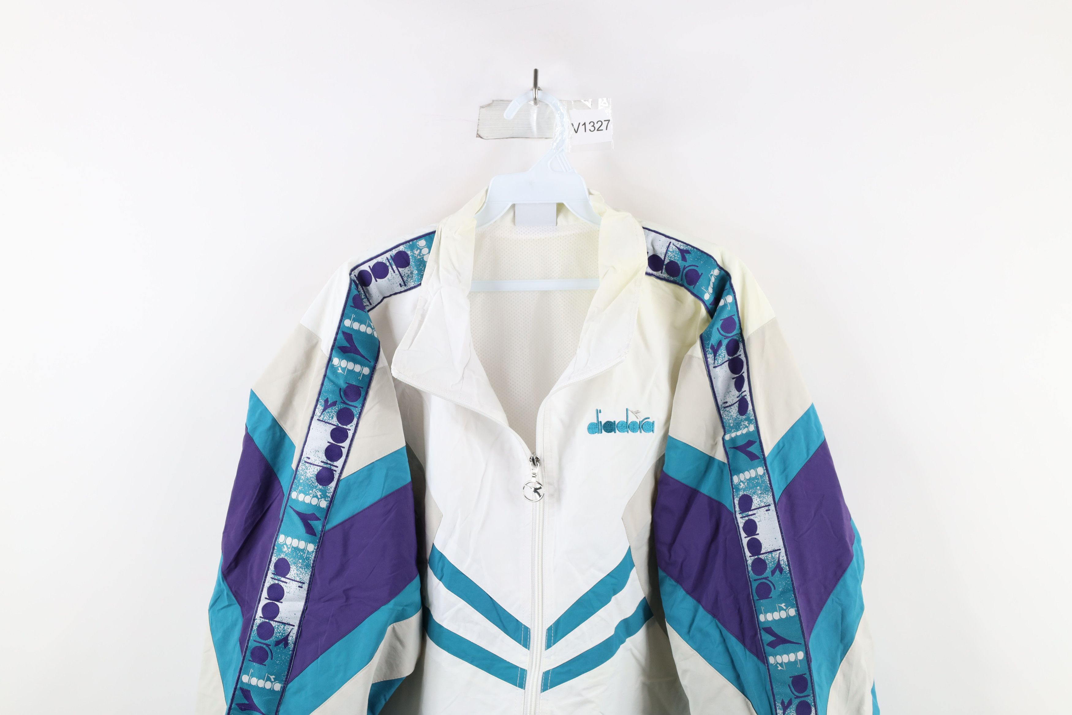 Diadora × Vintage Vintage Diadora Taped Logo Soccer Futbol Windbreaker Jacket Size US XXL / EU 58 / 5 - 2 Thumbnail