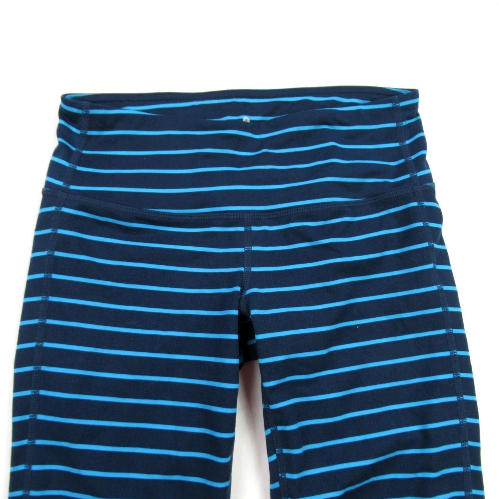 Athleta Athleta Ankle Womens XS Leggings Blue Stripes Yoga Workout Waist Inseam Size 26" / US 2 / IT 38 - 2 Thumbnail