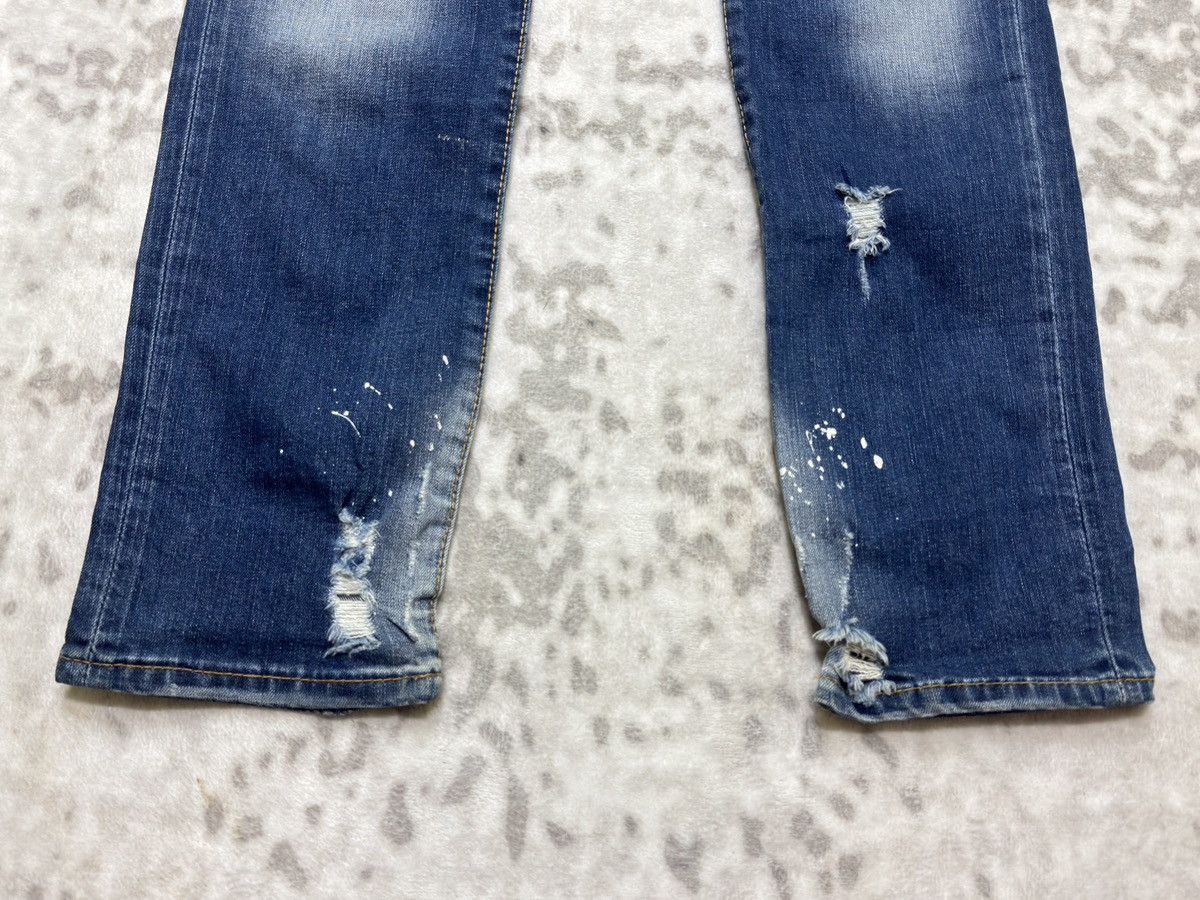 Dsquared2 DSQUARED2 Distressed Paint Splatter Denim Y2K Skinny Fit Size US 33 - 7 Thumbnail