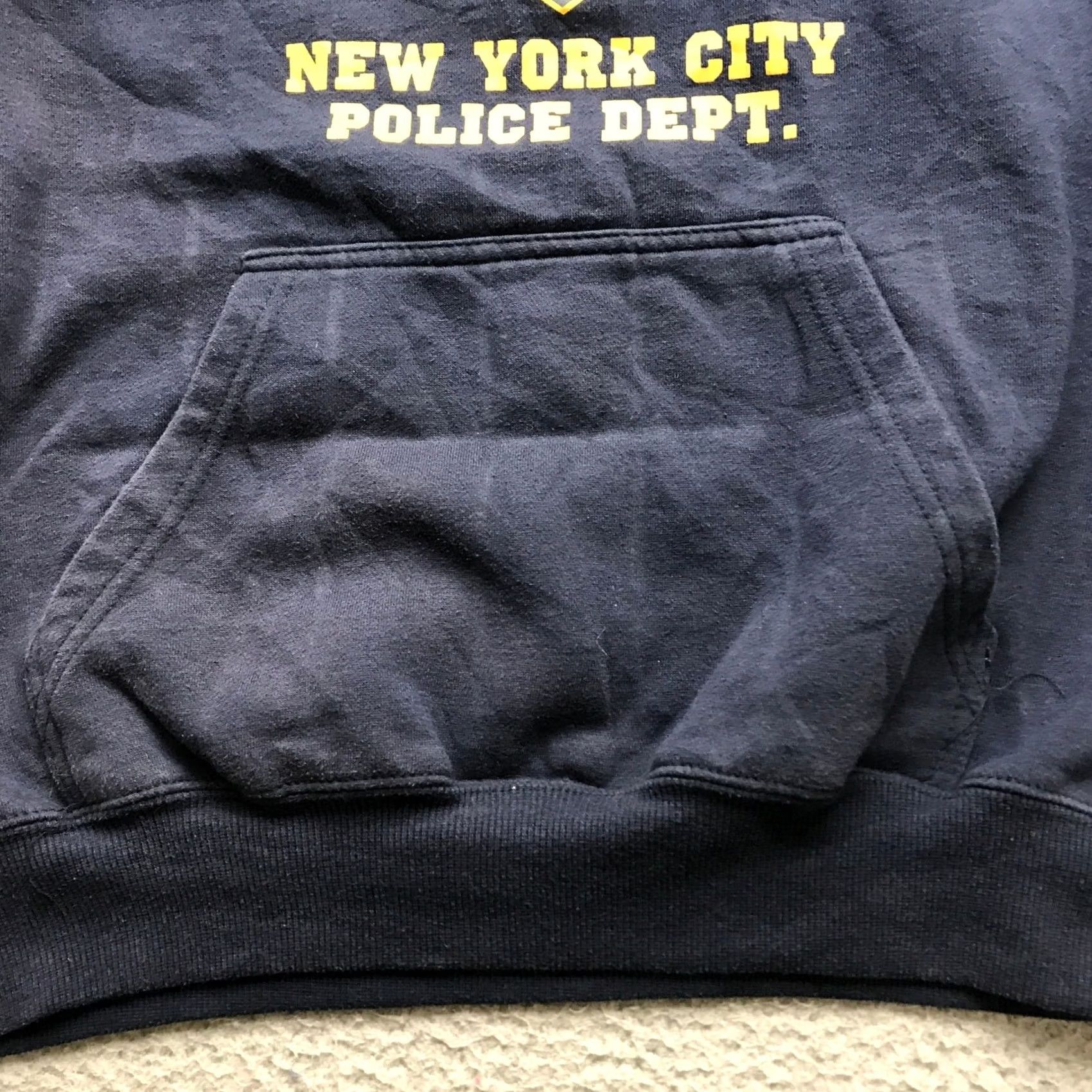 Vintage NYPD Hoodie Men S Long Sleeve Graphic Print Navy Pullover City Logo Sweatshirt Size US S / EU 44-46 / 1 - 6 Thumbnail