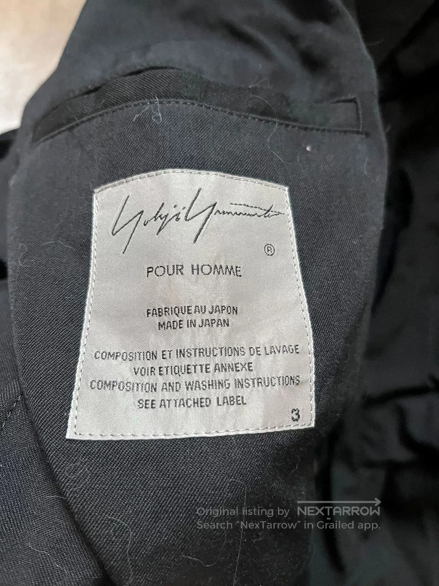 Yohji Yamamoto Yohji Yamamoto Black Wool Jacket. Size US L / EU 52-54 / 3 - 6 Thumbnail