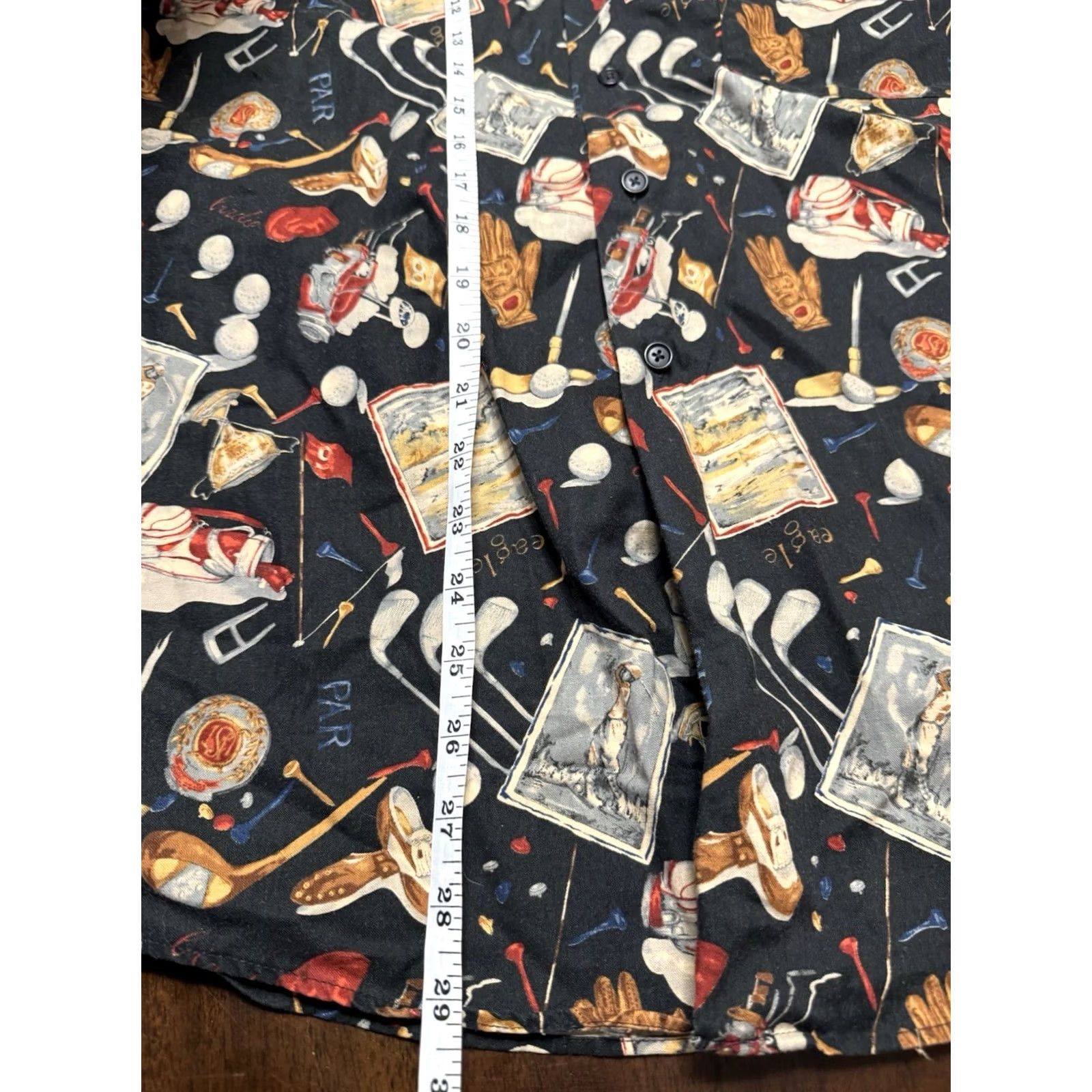 Vintage VINTAGE Kenneth Gordon Golf Shirt All Over Print Short Sleeve Button Up Size M Black 90s Size US M / EU 48-50 / 2 - 6 Thumbnail