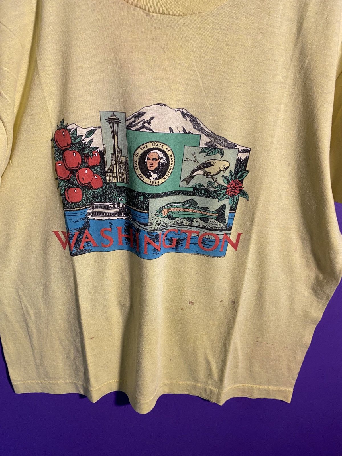 Vintage Vintage 1988 Washington state tourist tee Size US M / EU 48-50 / 2 - 3 Thumbnail