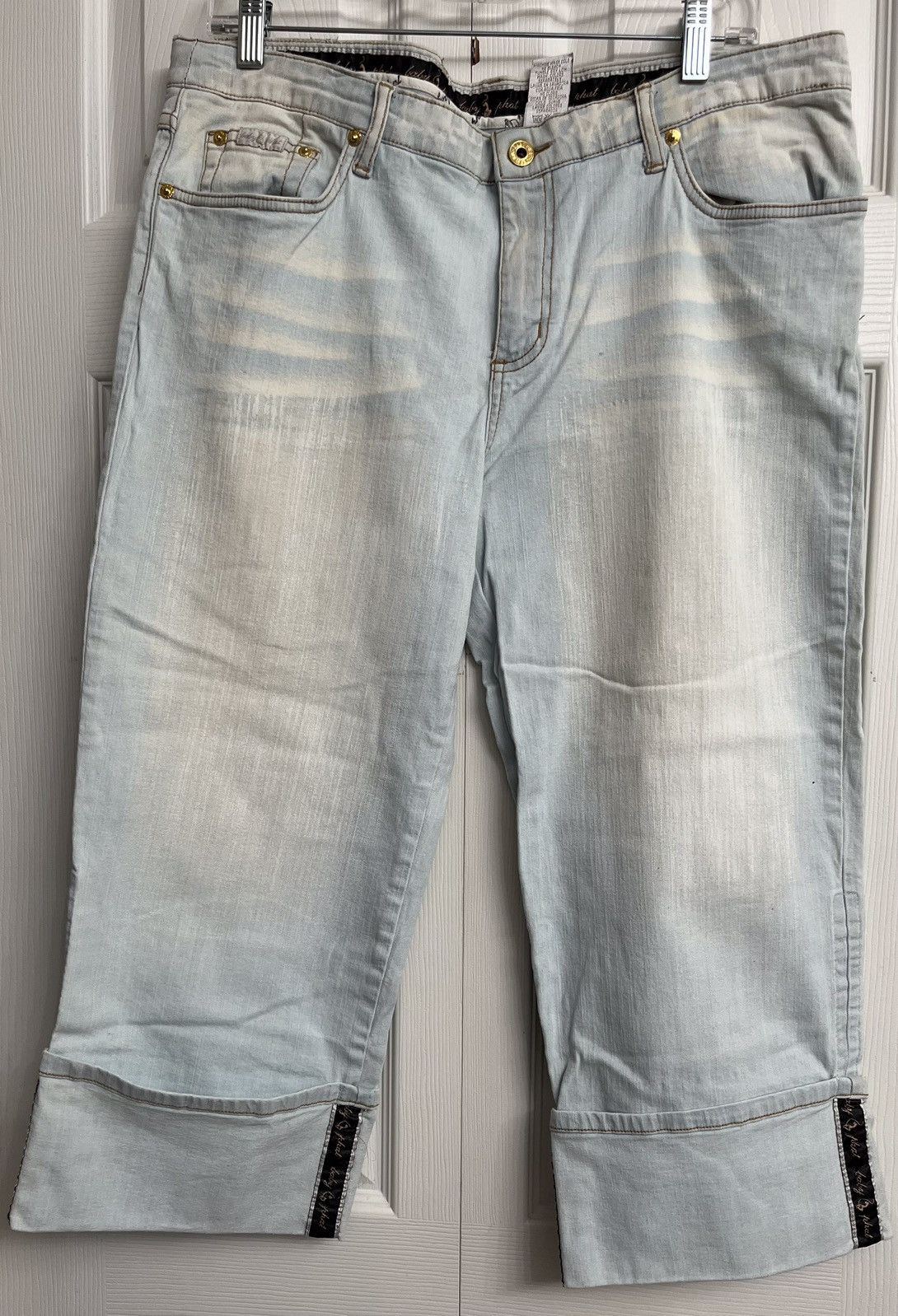 Vintage Baby Phat Light Denim Capri Pants Size 13 Size 37" - 1 Thumbnail