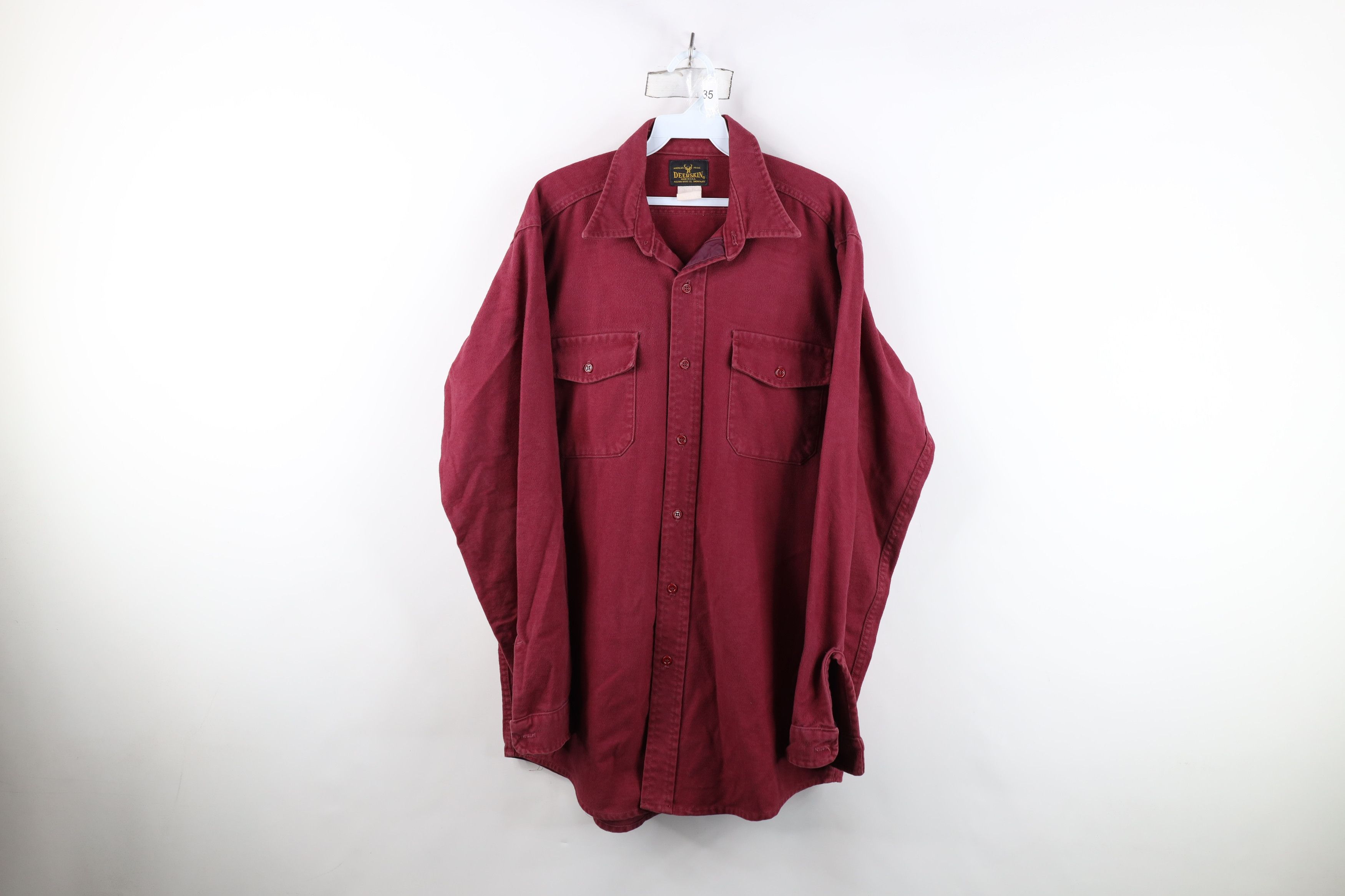 Vintage Vintage 70s Streetwear Chamois Cloth Button Shirt USA Size US L / EU 52-54 / 3 - 1 Thumbnail