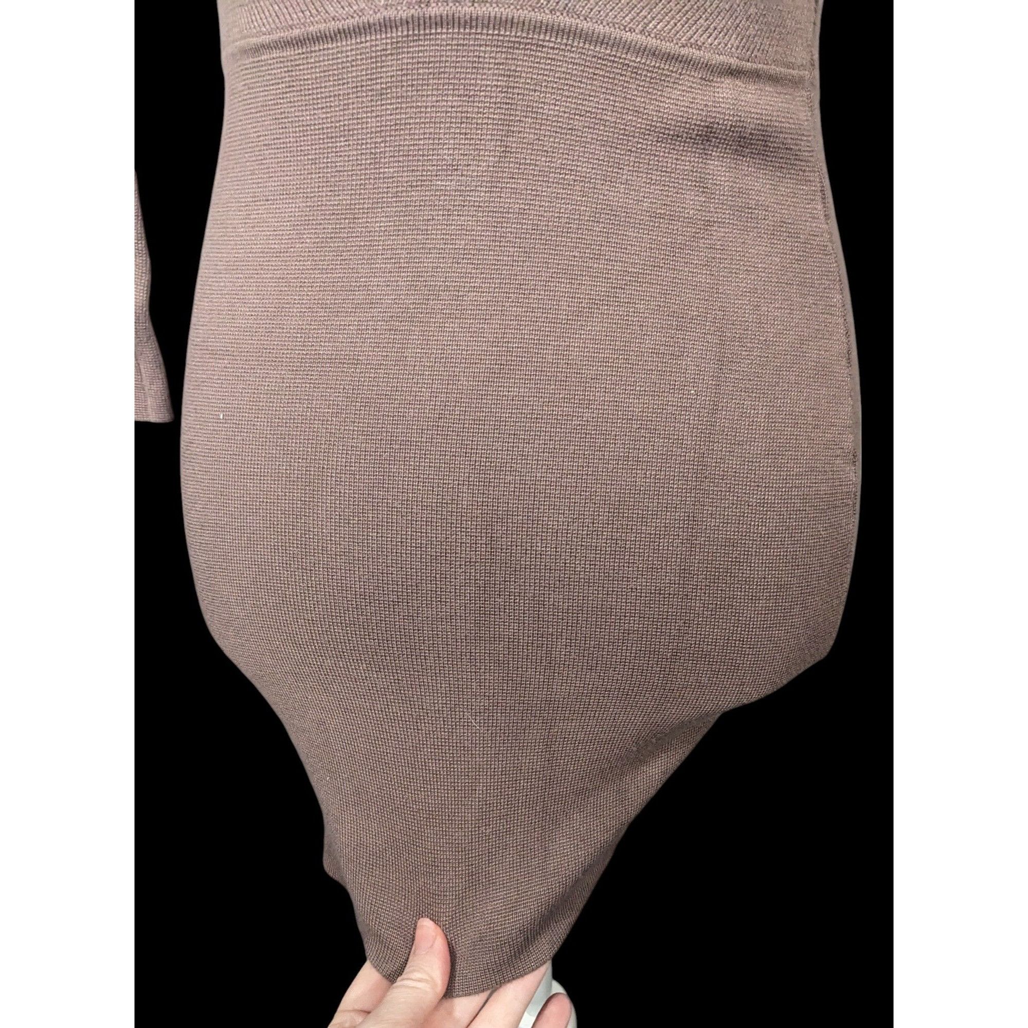Abercrombie & Fitch Abercrombie & Fitch Black Knit Faux Corset Waist Dress Size Size XS / US 0-2 / IT 36-38 - 4 Thumbnail