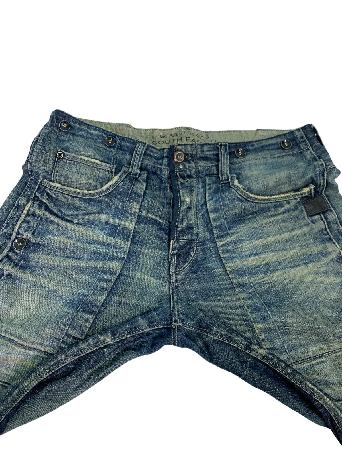 G-Star 🔥Rare Japanese Brand G-Star 3301 Distressed Jeans Size US 34 / EU 50 - 9 Thumbnail