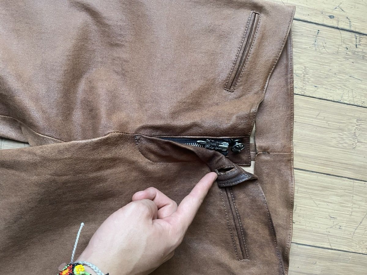 Chrome Hearts Chrome Hearts Brown Leather Pants Size 26" / US 2 / IT 38 - 7 Thumbnail