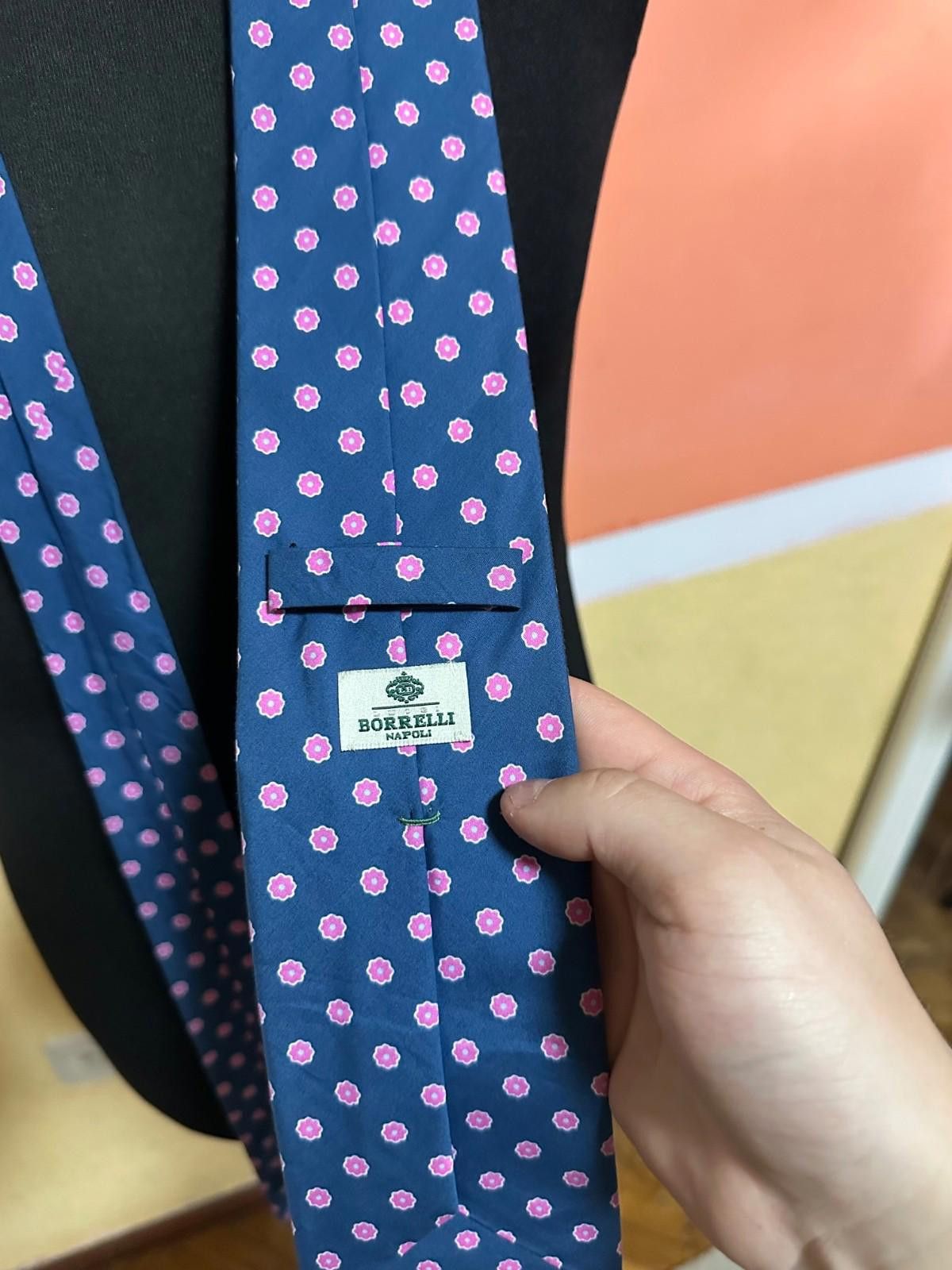 Luigi Borrelli Borrelli Napoli Blue Floral Silk Tie Size ONE SIZE - 5 Thumbnail