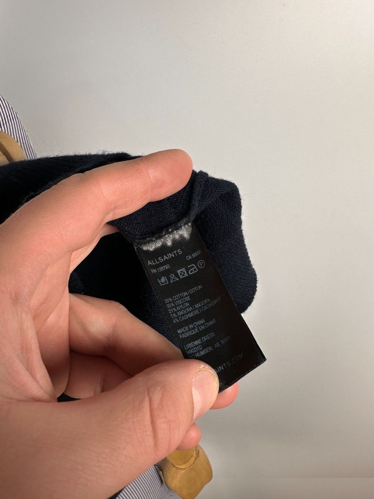 Allsaints All Saints Mini Dress Cotton Cashmere Black Size US2 Size XS / US 0-2 / IT 36-38 - 8 Thumbnail