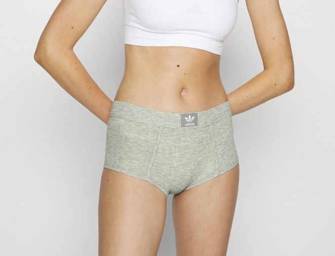 Adidas Adidas GB1126 Rib Boyshorts Underwear Grey Melange ( M ) Size 30" / US 8 / IT 44 - 1 Thumbnail