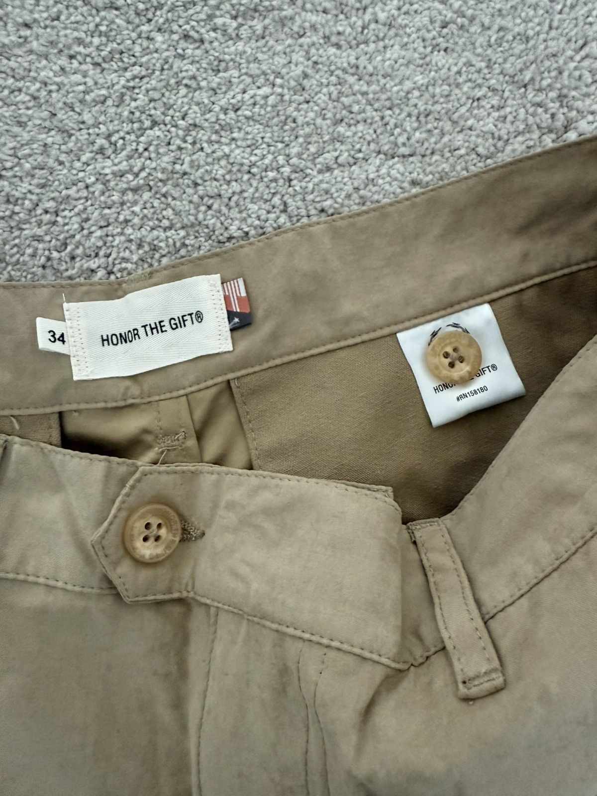 Honor the Gift Honor The Gift Coltrane Pant Beige Cargo Pants- New Size 34 Size US 34 / EU 50 - 3 Thumbnail
