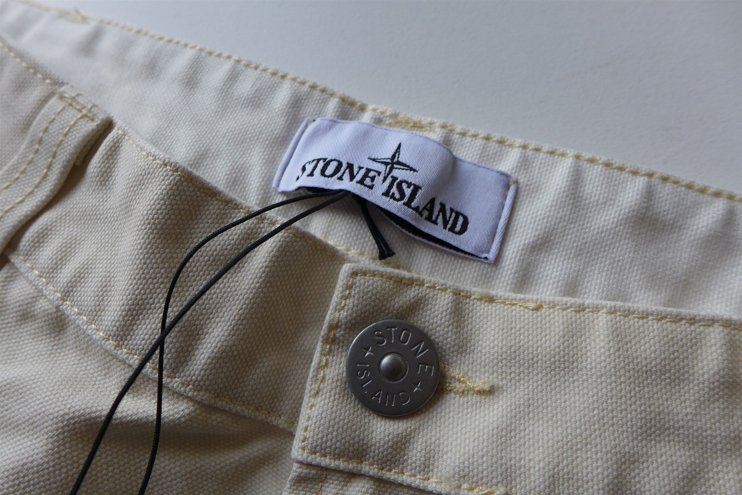 Stone Island Stone Island Marina Work Pants - Ecru Cotton Size US 32 / EU 48 - 11 Thumbnail
