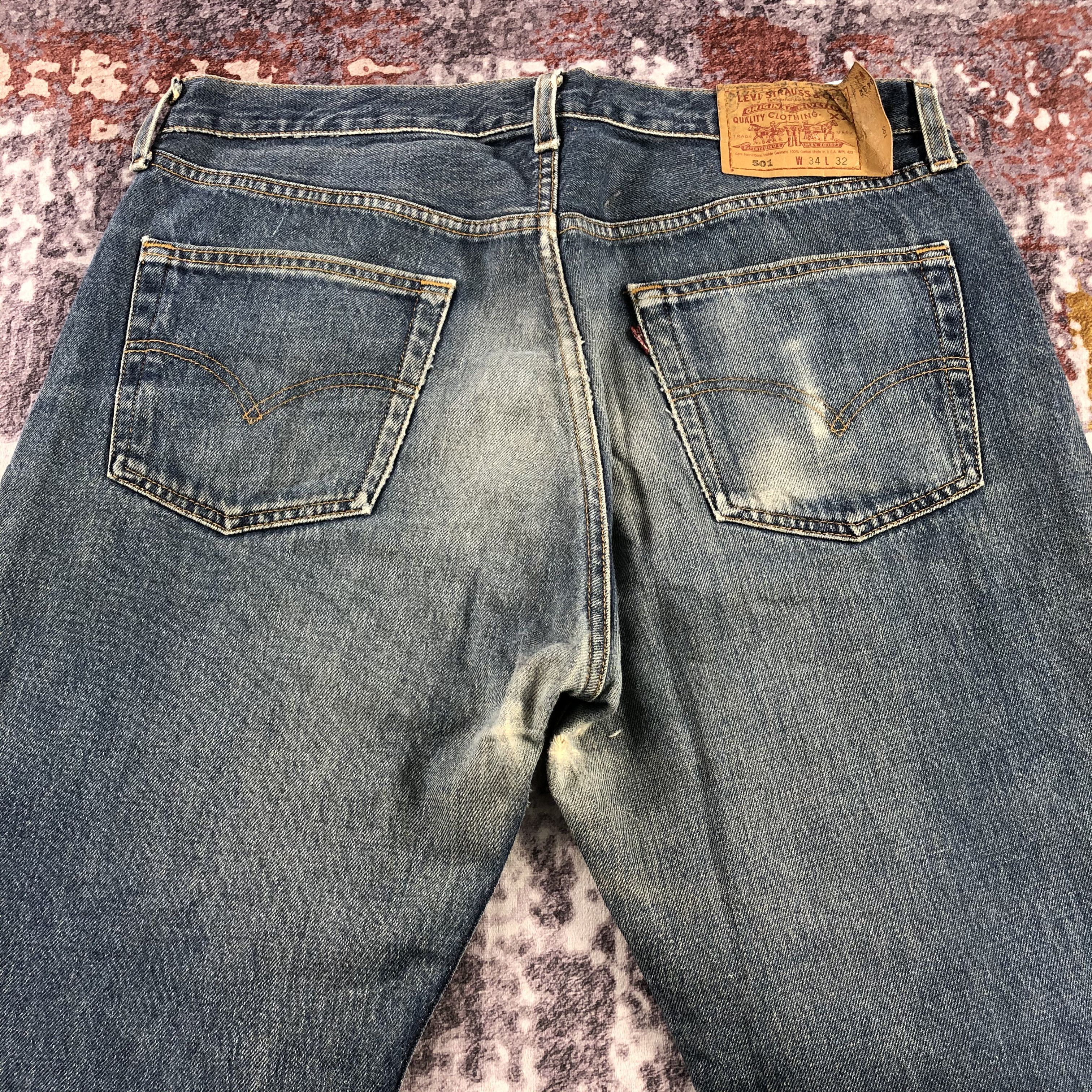 Levi's × Vintage Vintage Blue Wash Levis 501 Jeans-JM2895 Size US 35 - 4 Thumbnail
