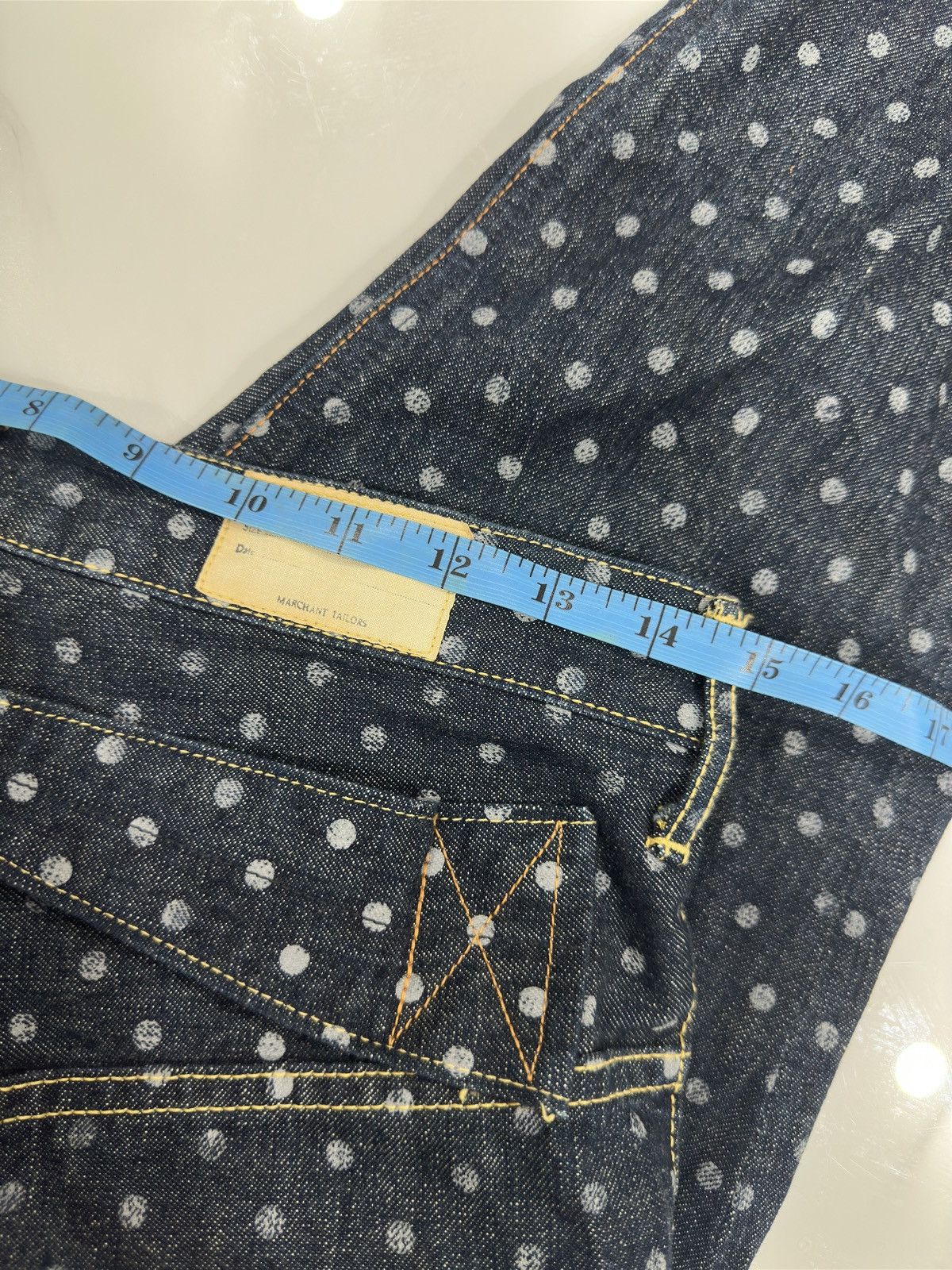 If Six Was Nine × Kapital × Kapital Kountry Polkadot Cropped Denim Pant By Kapital Size US 29 - 14 Thumbnail