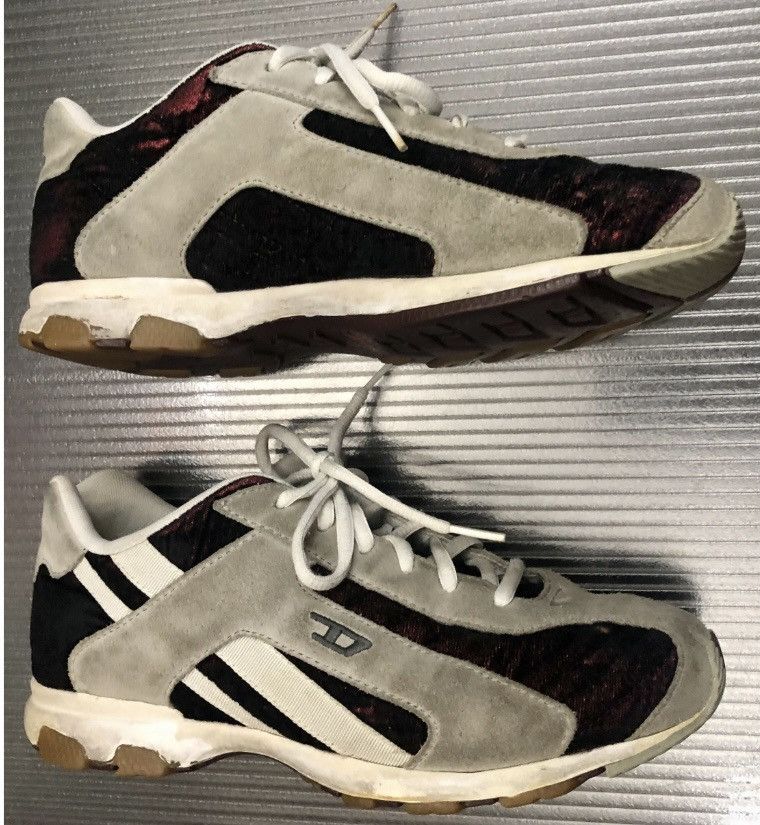 Diesel Diesel | Krypton Grey Suede Red Velvet Sneakers 8.5 US VGC Size US 8.5 / IT 38.5 - 7 Thumbnail