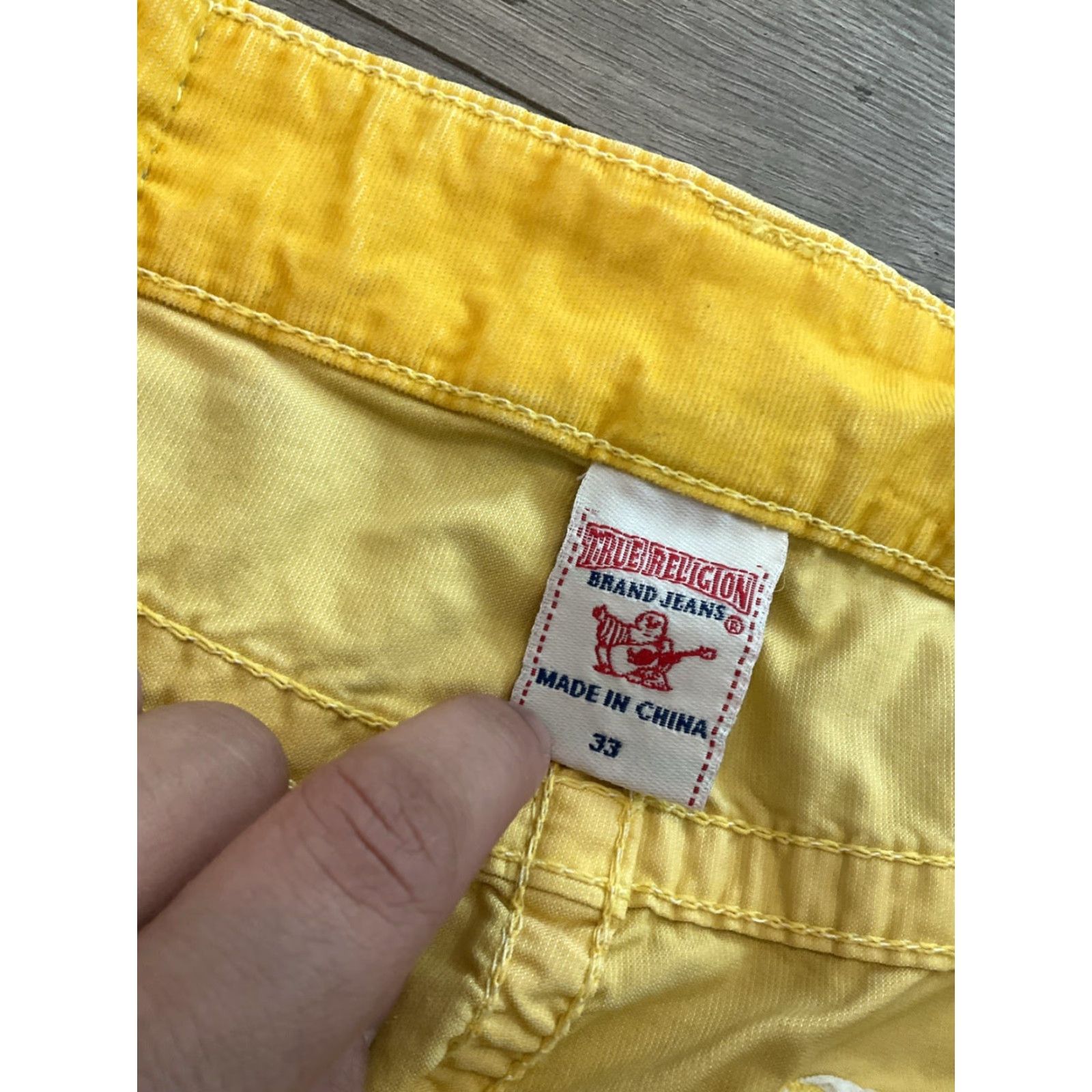 True Religion True Religion Jeans Pant Women Skinny Corduroy Yellow 5-Pocket Stretch Full Length Shannan Shannon Size 24" / US 00 / IT 34 - 4 Thumbnail
