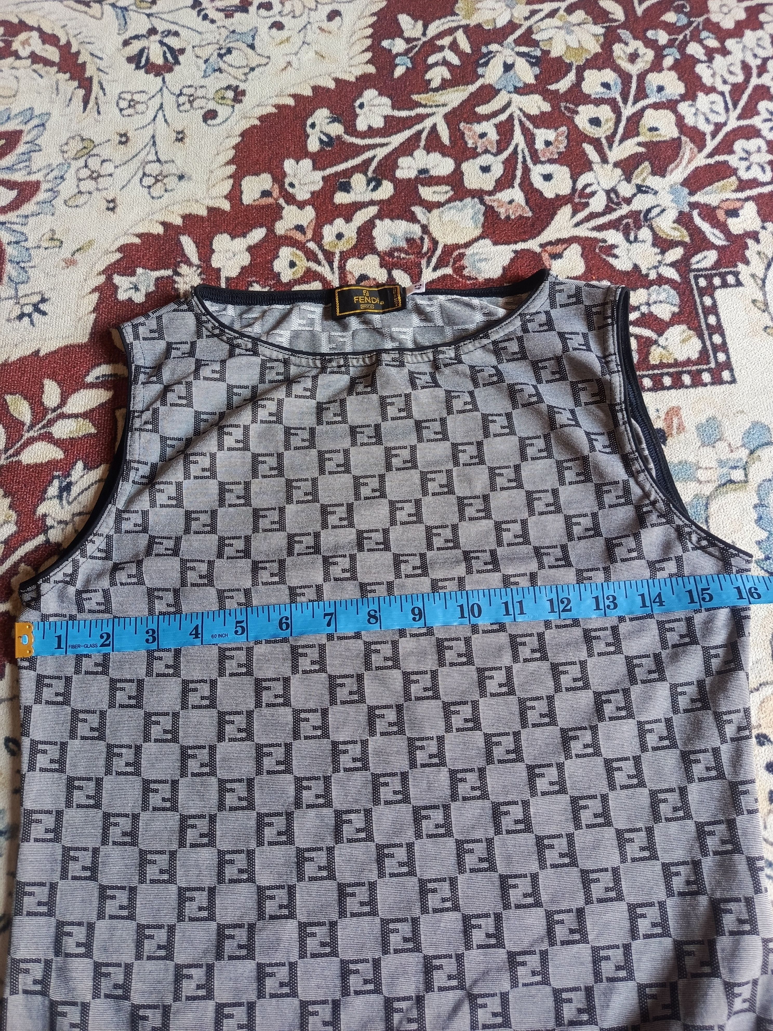 Fendi Fendi Vintage Zucca Logo Monogram Print Crop Top Size ONE SIZE - 10 Thumbnail