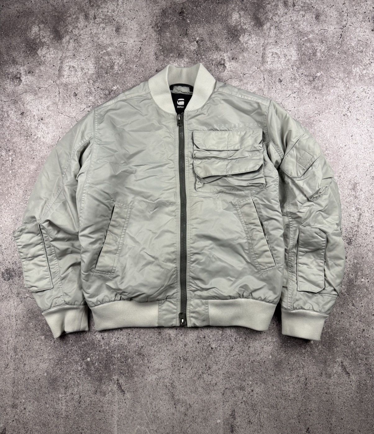 G-Star G-Star E Harness Windbreaker Stripped Multipocket Bomber Size US M / EU 48-50 / 2 - 1 Thumbnail
