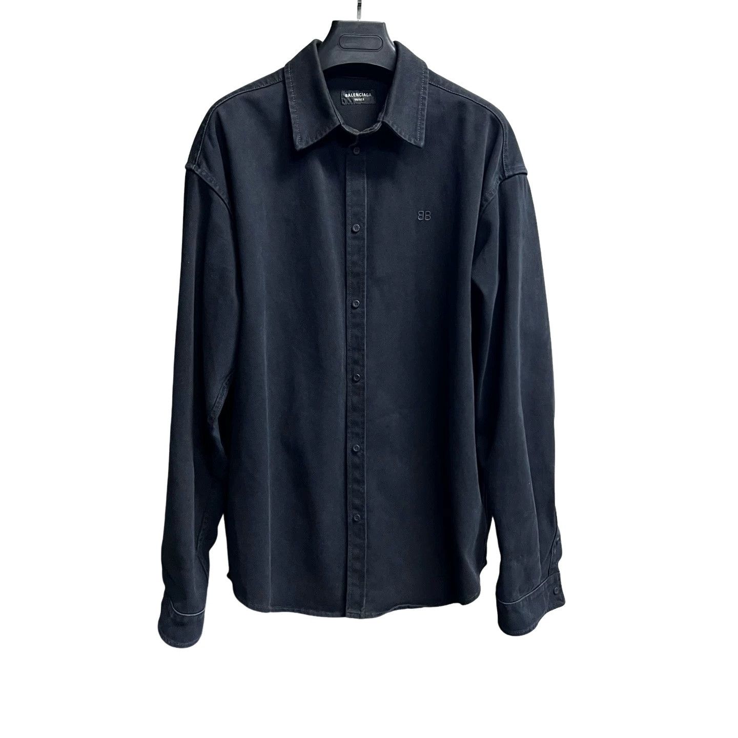 Balenciaga Balenciaga Black Denim Button Up Shirt Size M Size US M / EU 48-50 / 2 - 1 Thumbnail