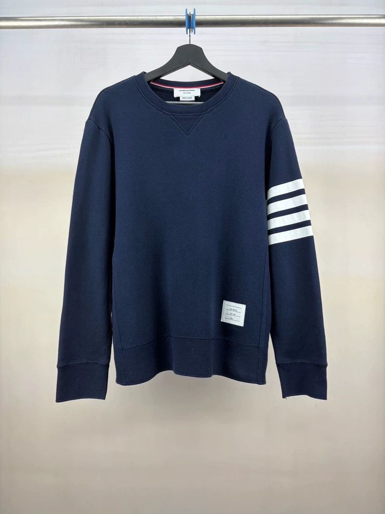 Thom Browne Thom Browne Dark blue four stripe hoodie Size US XL / EU 56 / 4 - 1 Thumbnail