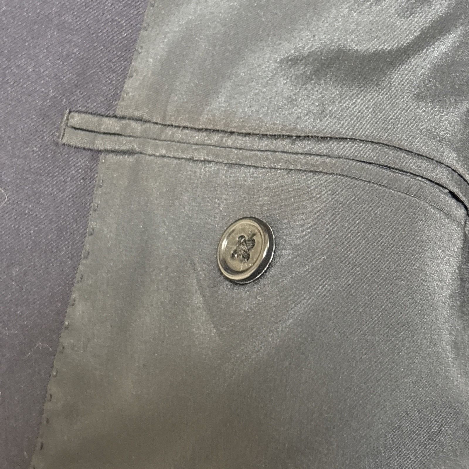 Ralph Lauren Gold Button Blue Wool Twill Blazer Mens 48R Spo