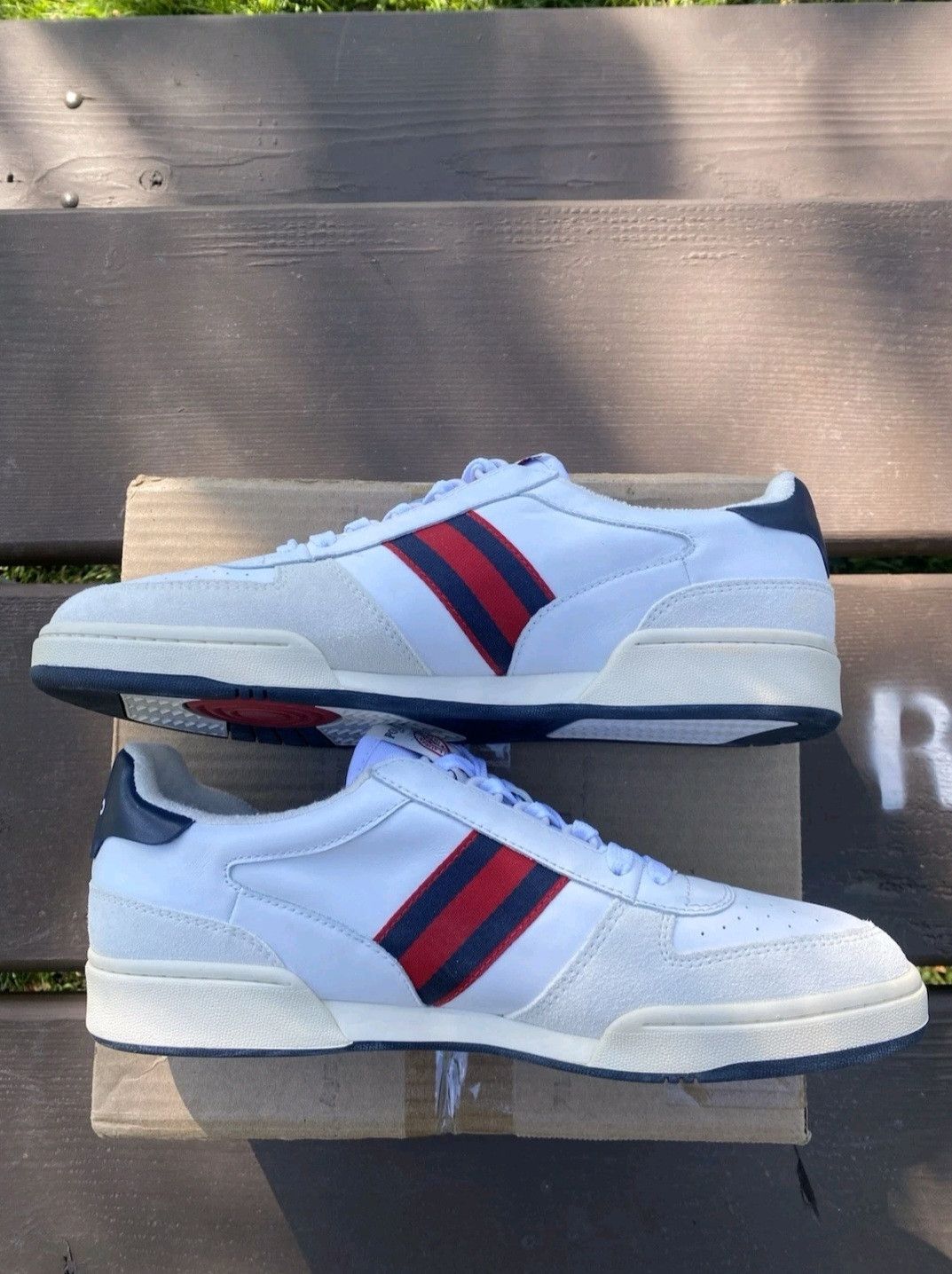 Ralph Lauren Ralph Lauren Polo Court Sneakers White Navy Red Retro 003 Size US 11.5 / EU 44-45 - 2 Thumbnail