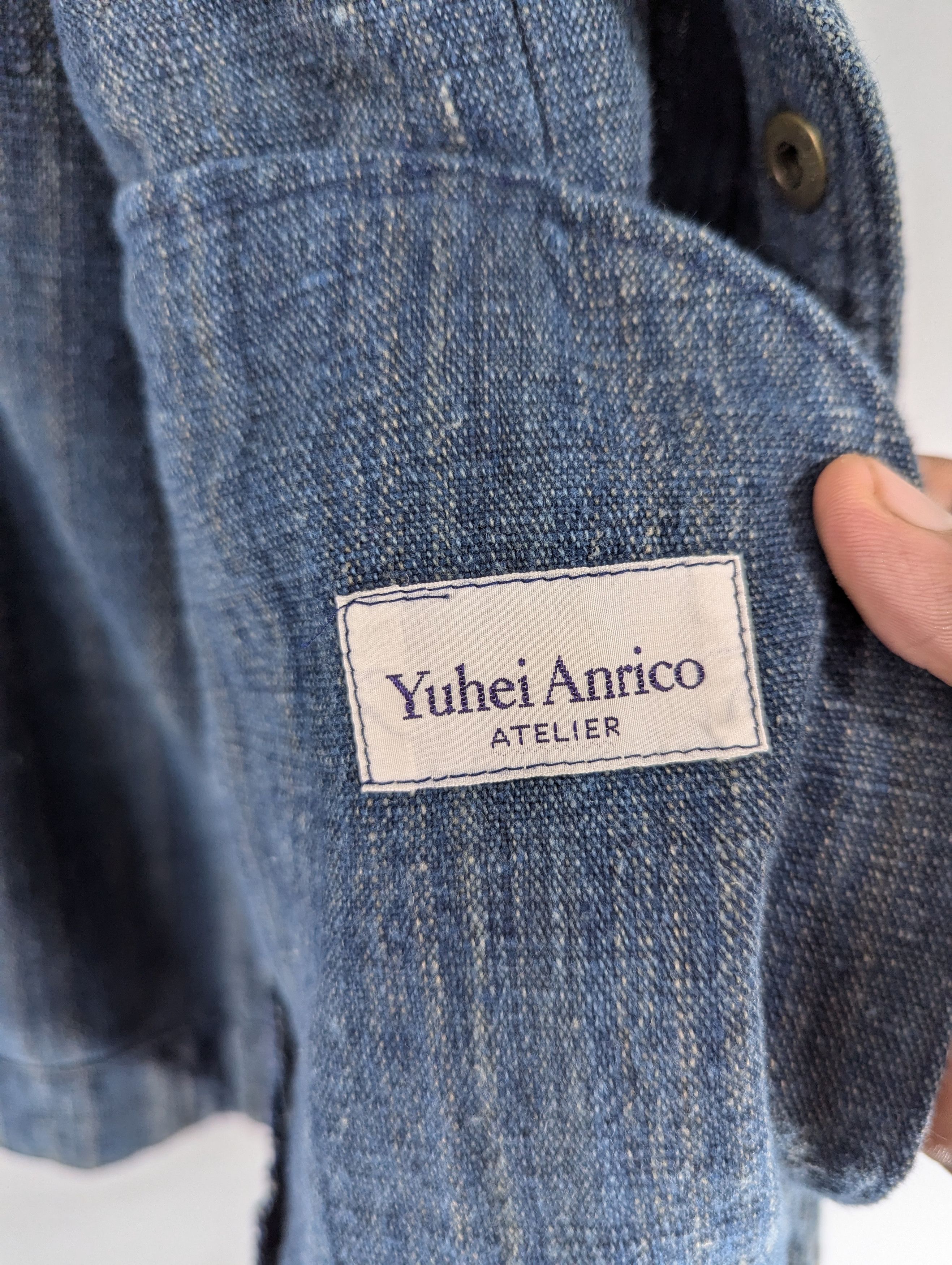 Japanese Brand Vintage Yuhei Anrico Atelier Denim Snap Button Jacket Size L / US 10 / IT 46 - 8 Thumbnail