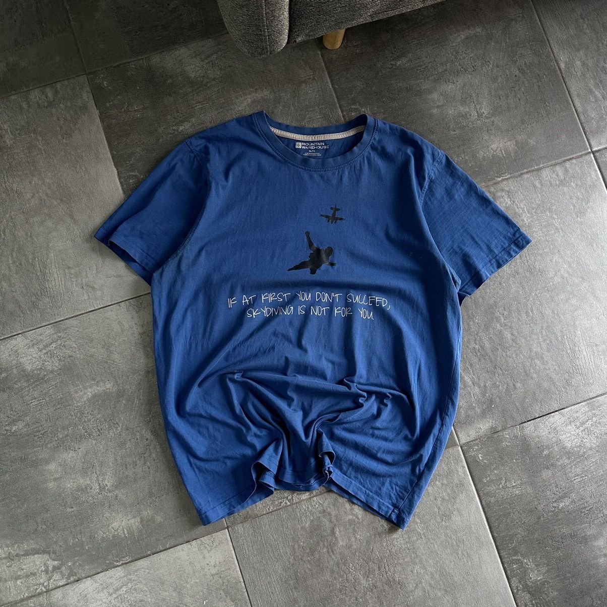Japanese Brand × Vintage Vintage Japanese Style Joke T-shirts Humor Skydiving Y2K Size US XL / EU 56 / 4 - 3 Thumbnail