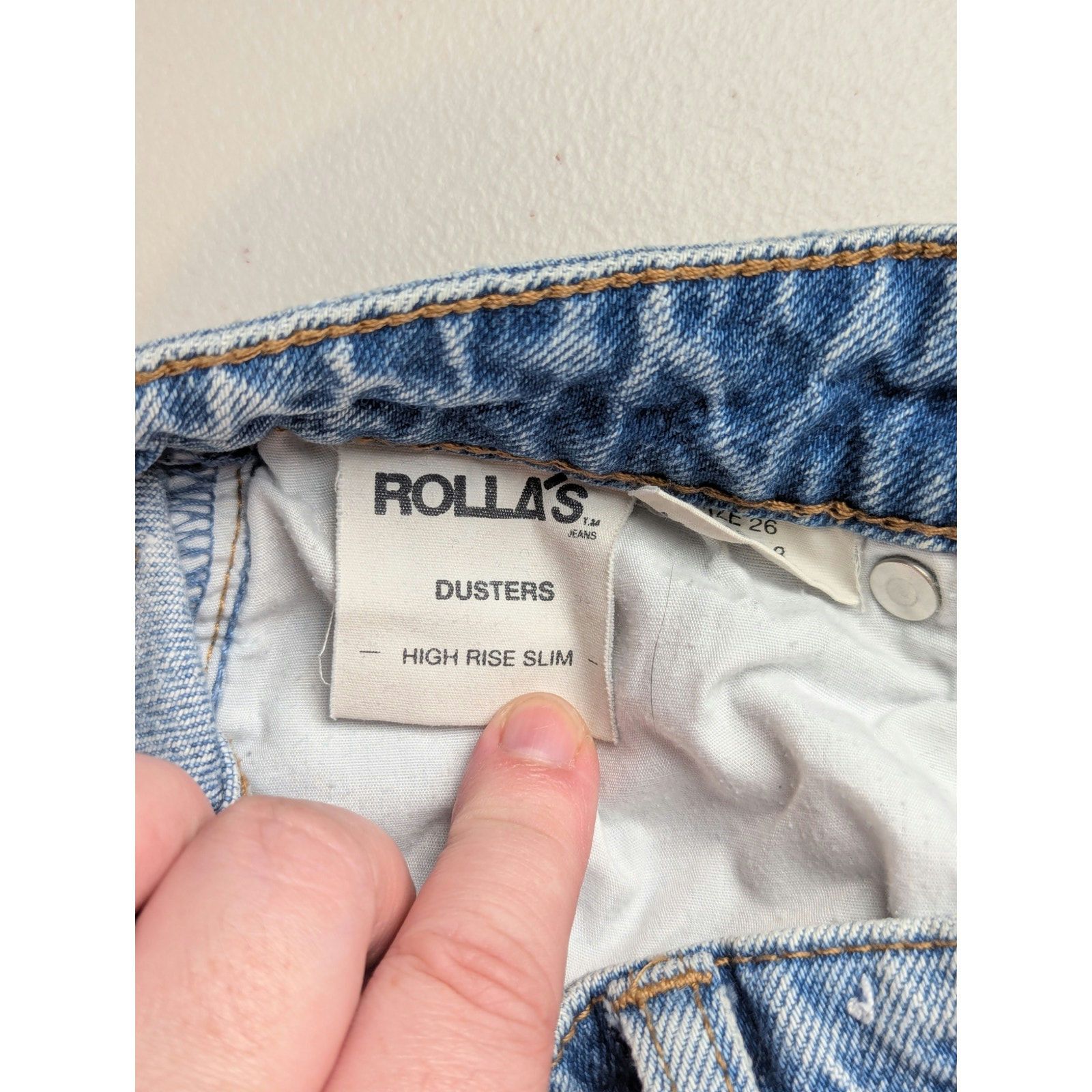 Rolla's Rollas High Rise Slim Dusters Denim Jeans Womens 26 Light Size 26" / US 2 / IT 38 - 5 Thumbnail