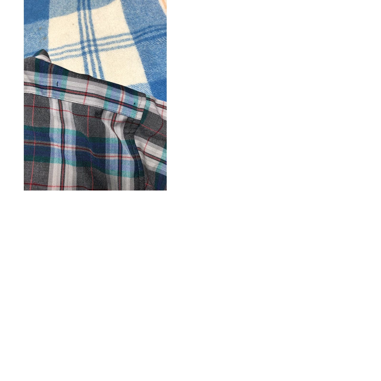 Pendleton VINTAGE Pendleton Button Shirt Men Medium Plaid Turquoise Blue Green Wool 80s 70s Long Sleeve Size US M / EU 48-50 / 2 - 9 Thumbnail