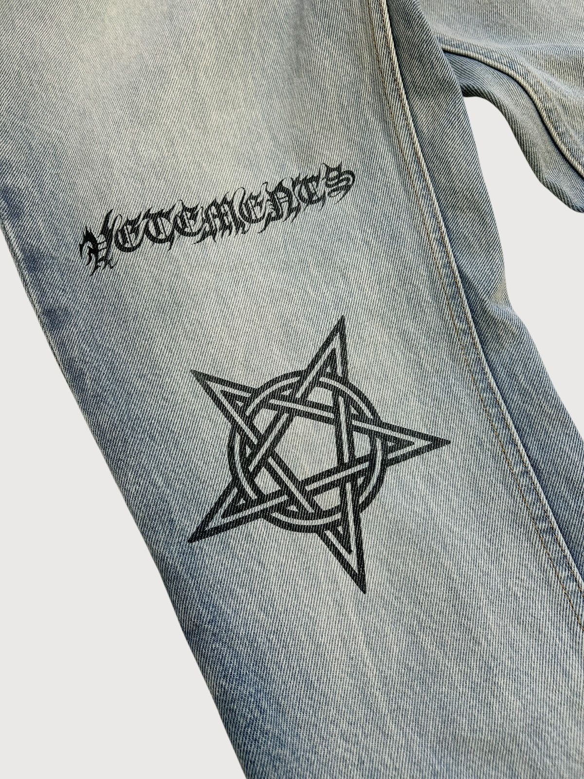 Vetements Pentagram Tattoo Gothic Logo Denim Jeans Size US 30 / EU 46 - 7 Thumbnail