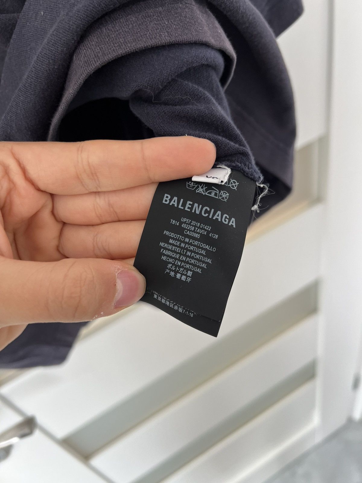 Balenciaga Navy Balenciaga Crown Logo tee Size US S / EU 44-46 / 1 - 5 Thumbnail