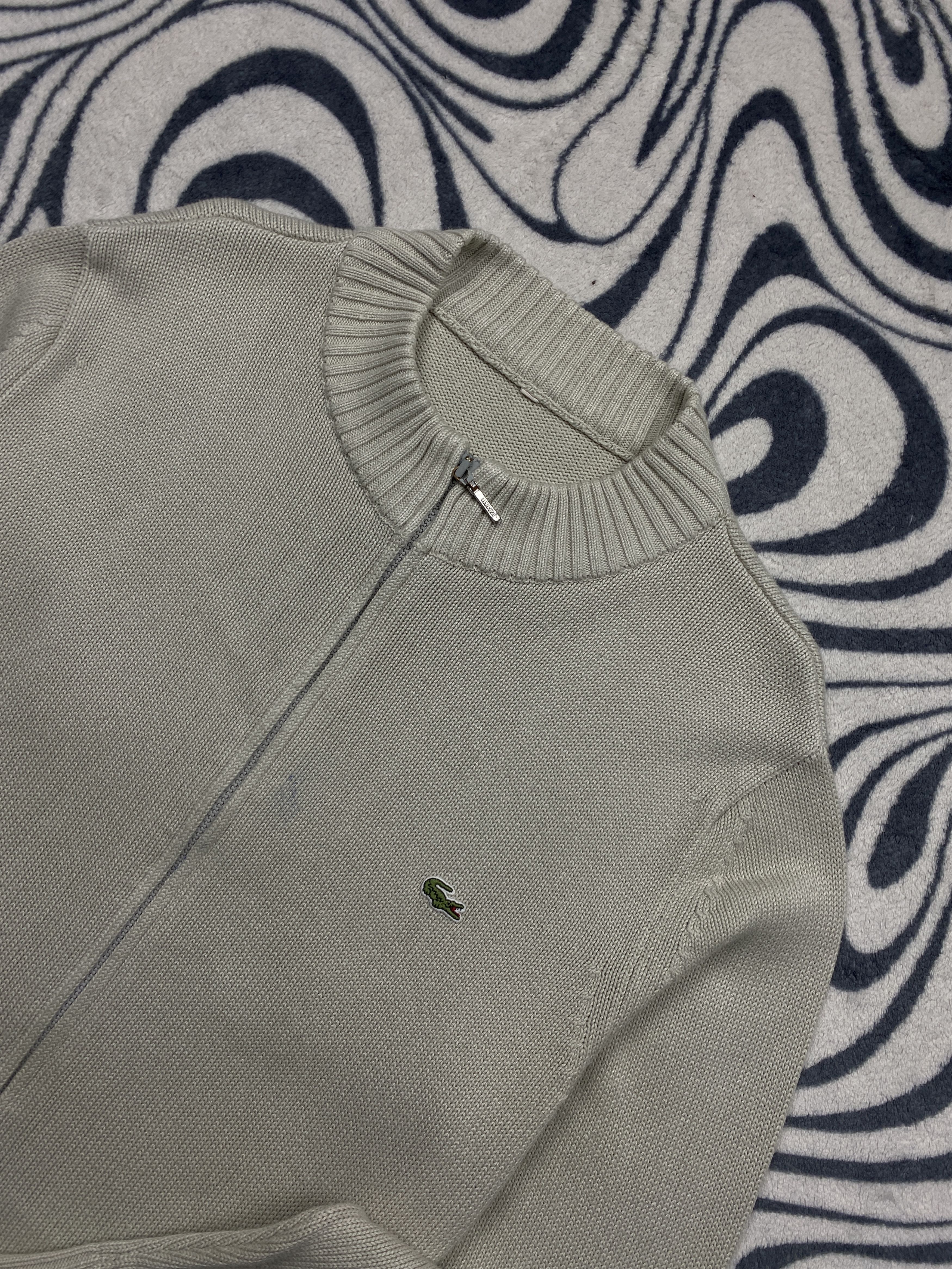 Lacoste Lacoste Vintage Mens Knit Zip Sweater Size US XL / EU 56 / 4 - 2 Thumbnail