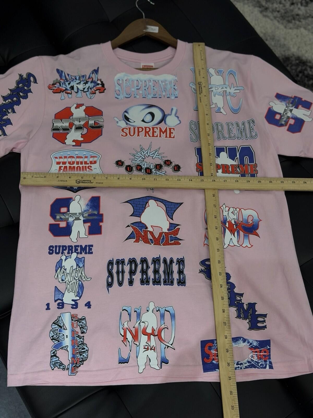 Supreme Supreme “Art Dealer” Tee Men's L Pink Preshrunk Graphic Tee Size US L / EU 52-54 / 3 - 10 Thumbnail