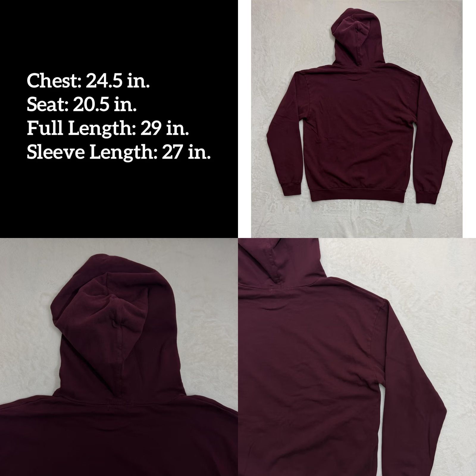 Talentless Talentless Hoodie Mens Large Burgundy Fleece Pullover Logo Pocket Crew Neck Winter Size US L / EU 52-54 / 3 - 8 Thumbnail