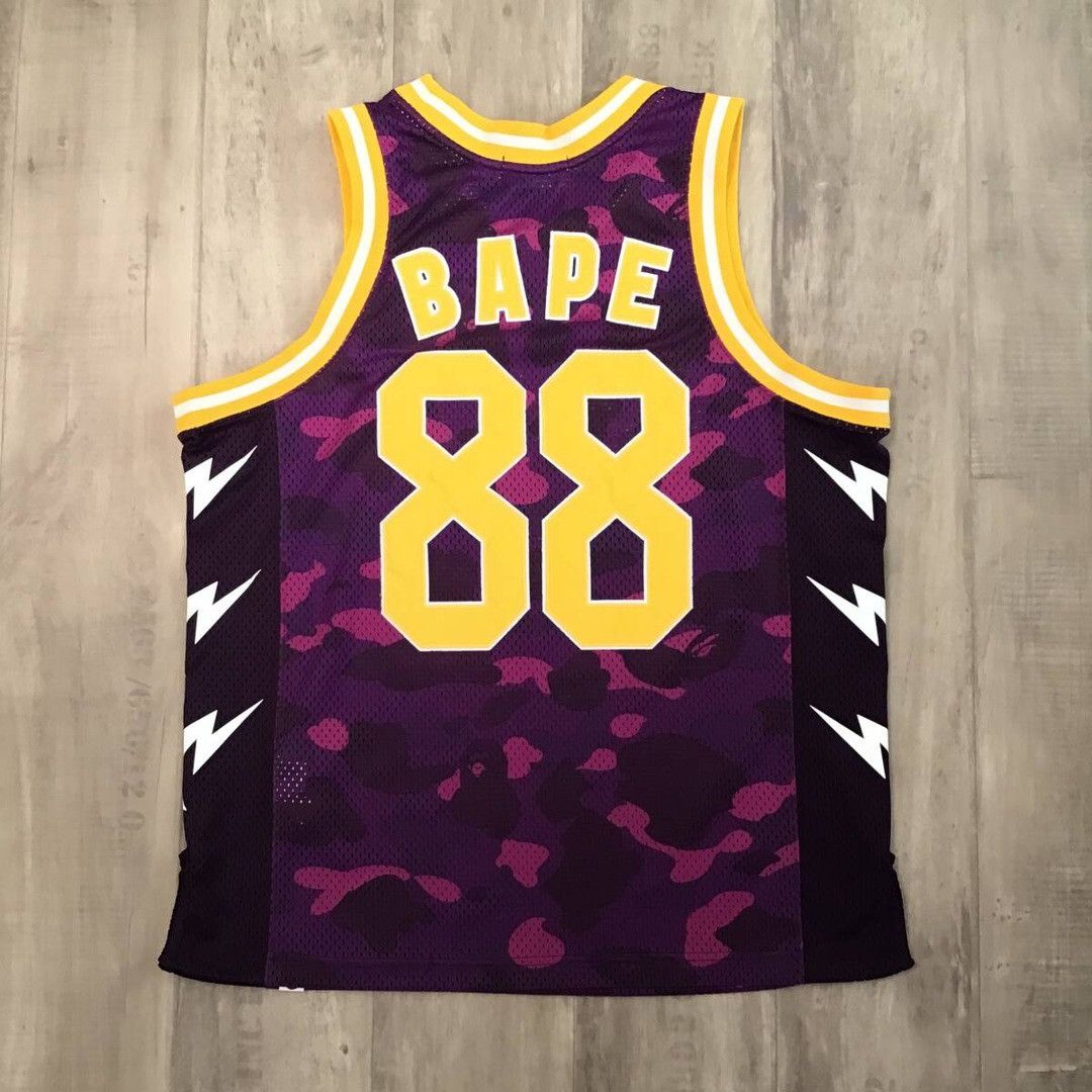 Bape BAPE STA Purple camo basketball tank top a bathing ape Size US M / EU 48-50 / 2 - 2 Thumbnail