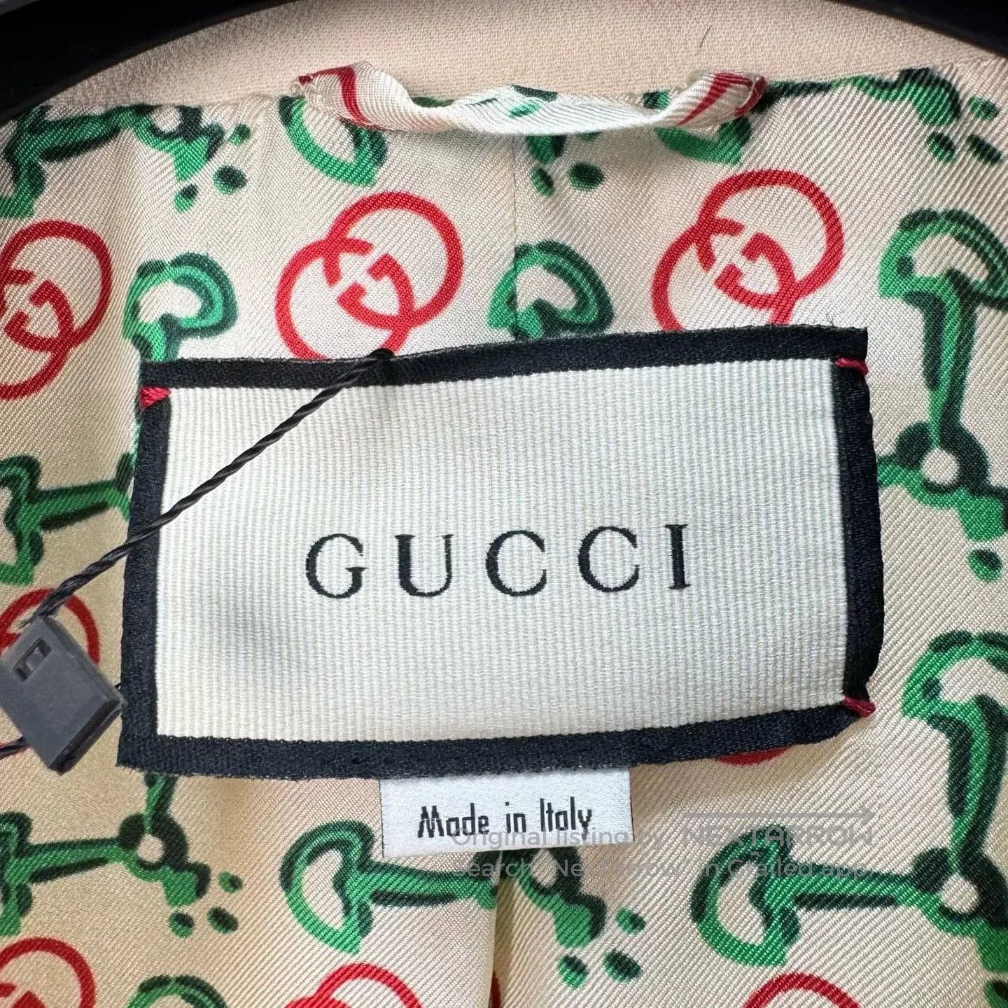 Gucci Gucci Beige Lined Printed Blazer. Size US XXS / EU 40 - 5 Thumbnail