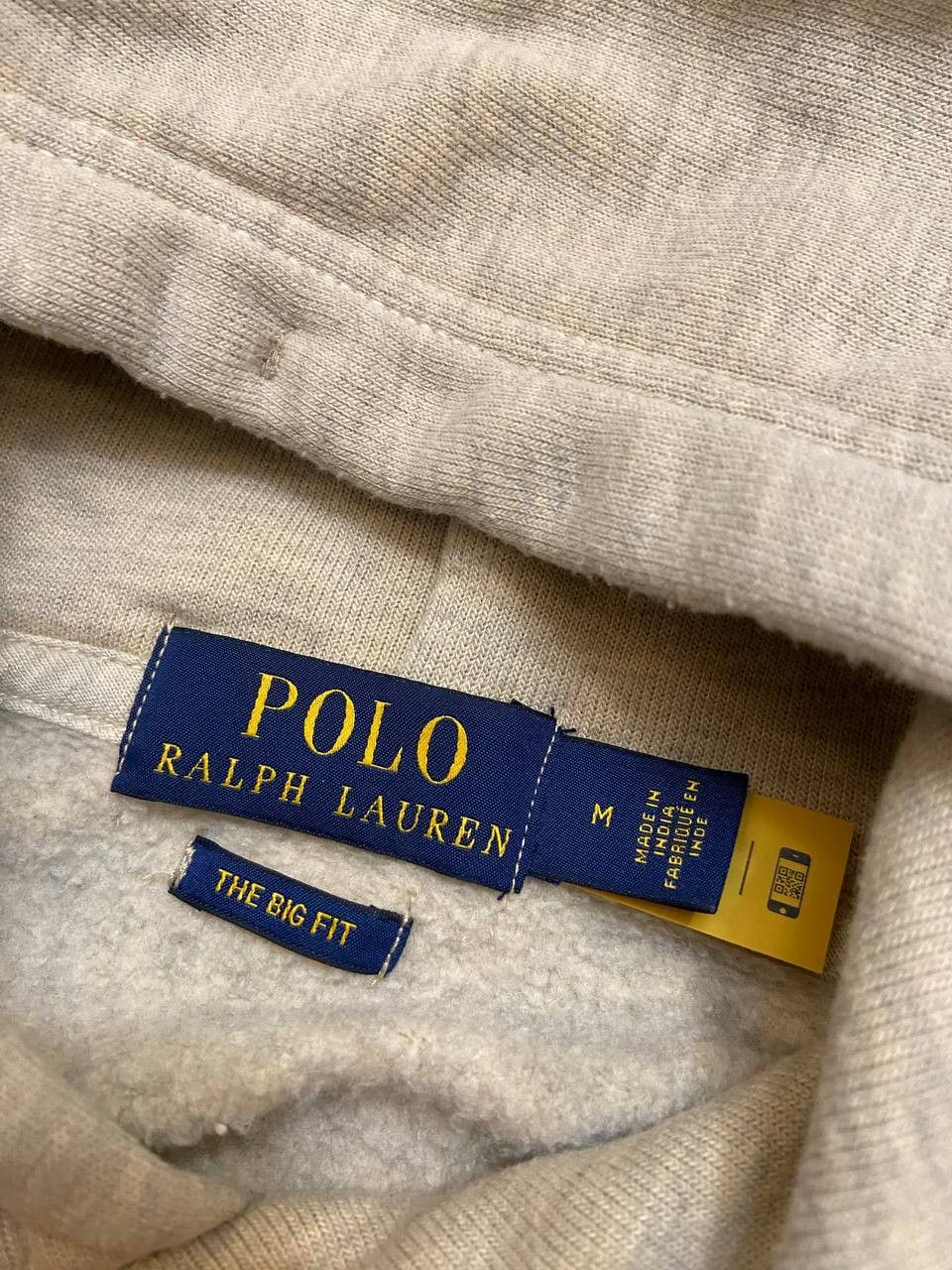 Polo Ralph Lauren Vintage Polo Ralph Lauren Hoodie (Beige / Tonal Logo) Size US M / EU 48-50 / 2 - 2 Thumbnail