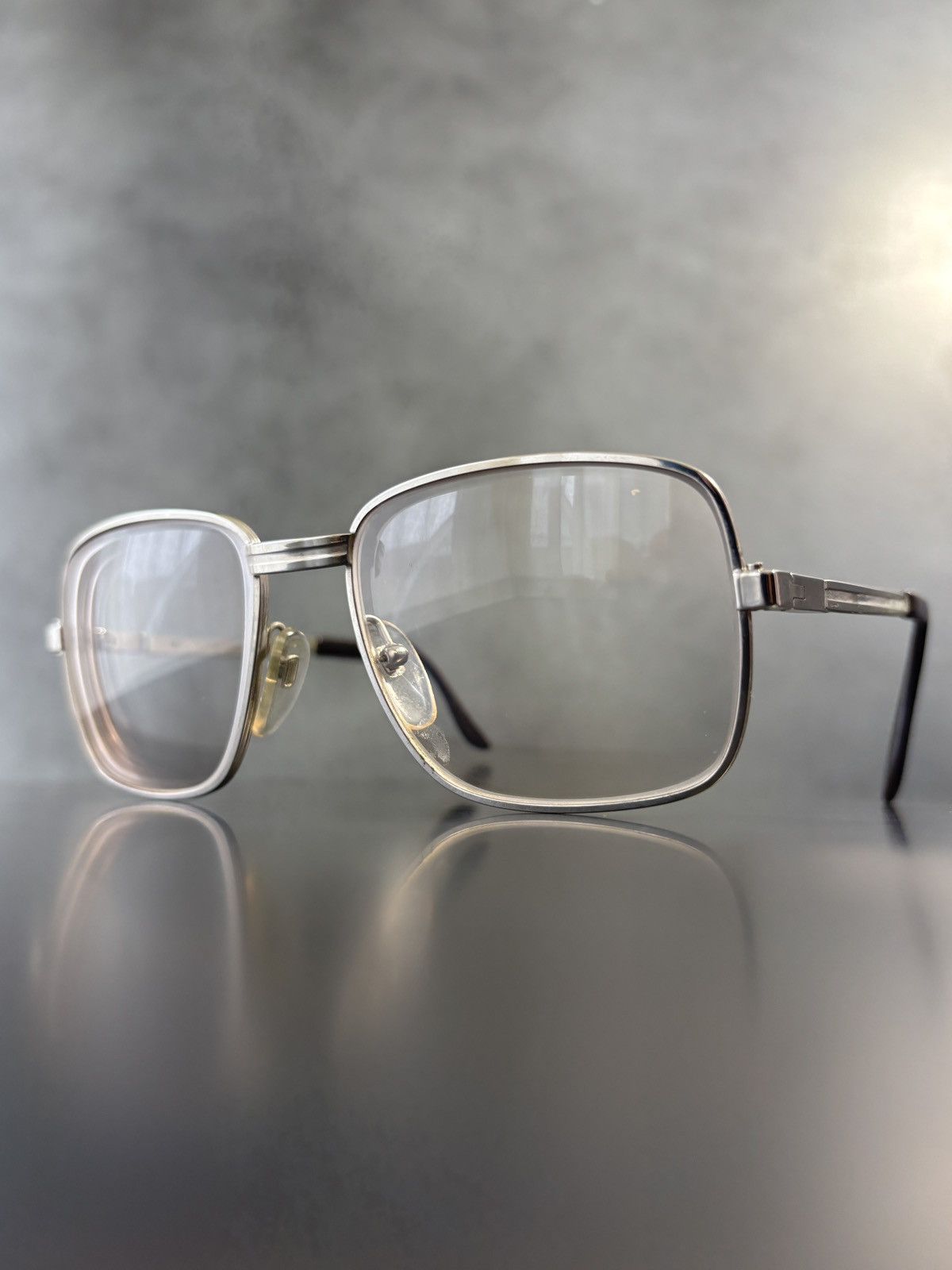 Vintage 1980s Eyeglasses Made in France 70s Vintage Frames Metal 80s Size ONE SIZE - 1 Thumbnail