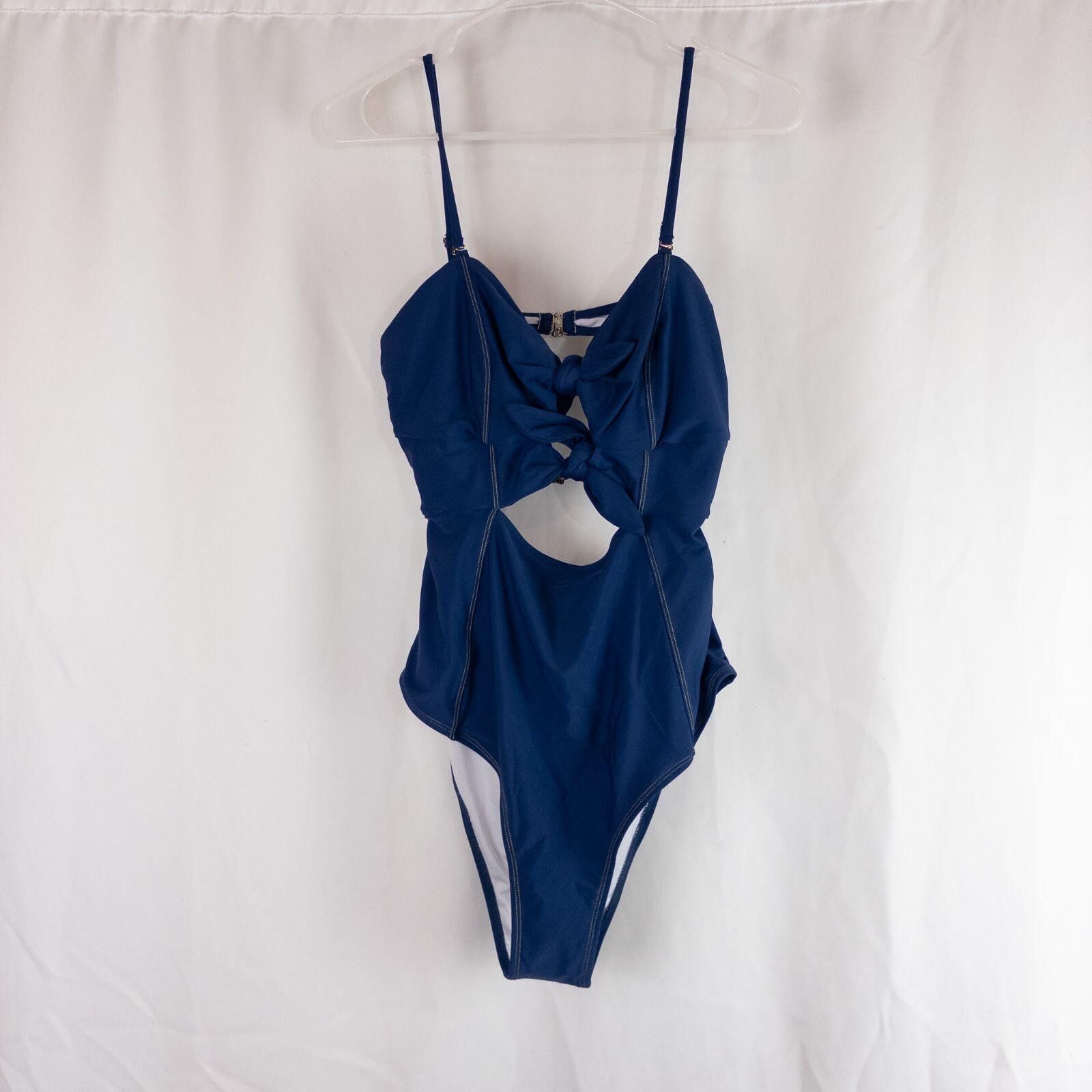 Other Cupshe Swimsuit Blue Solid Swimsuit Womens XXL Size ONE SIZE - 1 Thumbnail