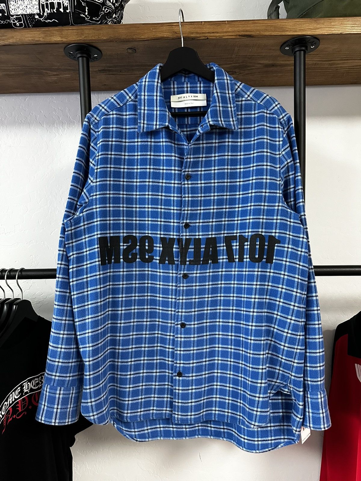 1017 ALYX 9SM 1017 ALYX 9SM logo-lettering Flannel Shirt Size US L / EU 52-54 / 3 - 1 Thumbnail