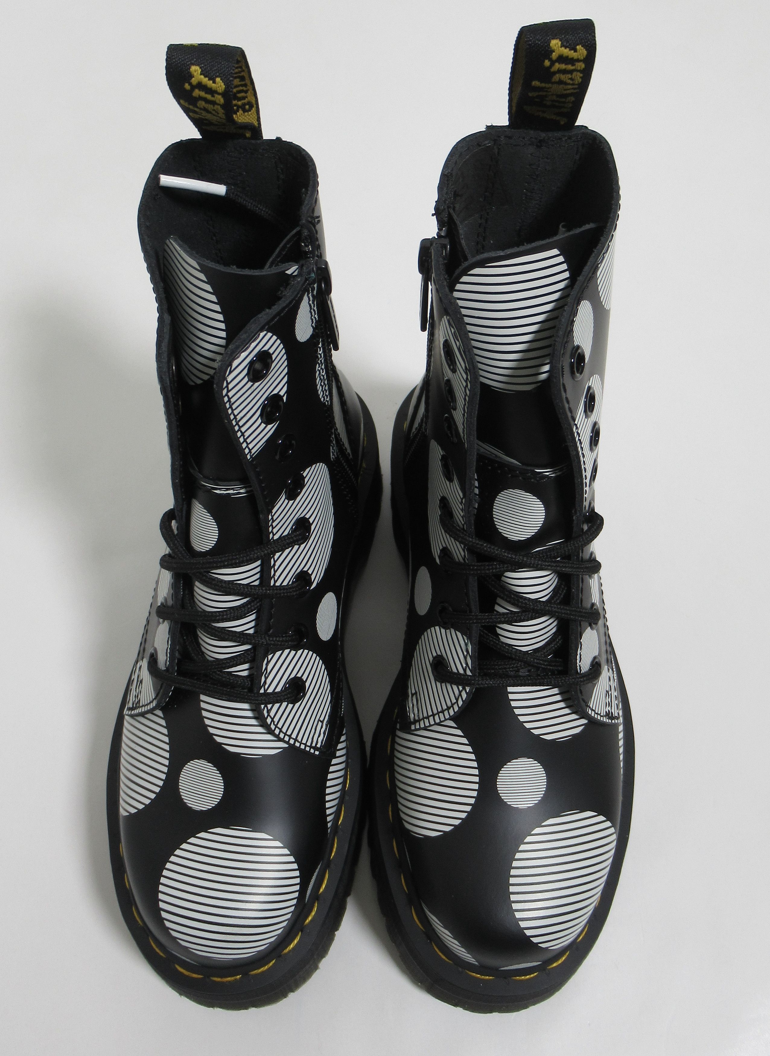 Dr. Martens Dr Martens Jadon Polka Dot Smooth Leather Platform Boot Size US 6 / IT 36 - 3 Thumbnail