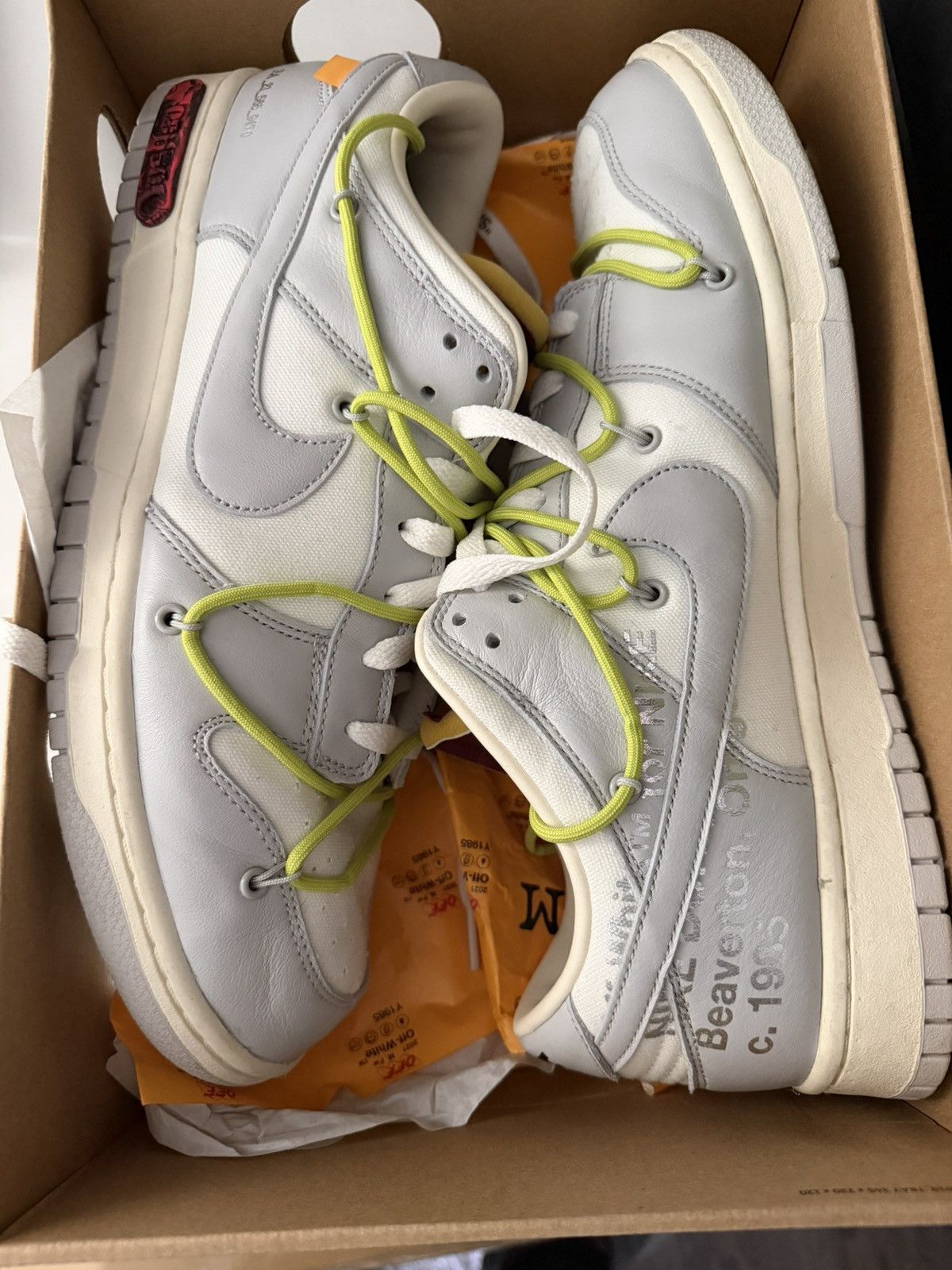 Nike × Off-White Nike Dunk Low Off-White Lot 8 Size US 13 / EU 46 - 7 Thumbnail